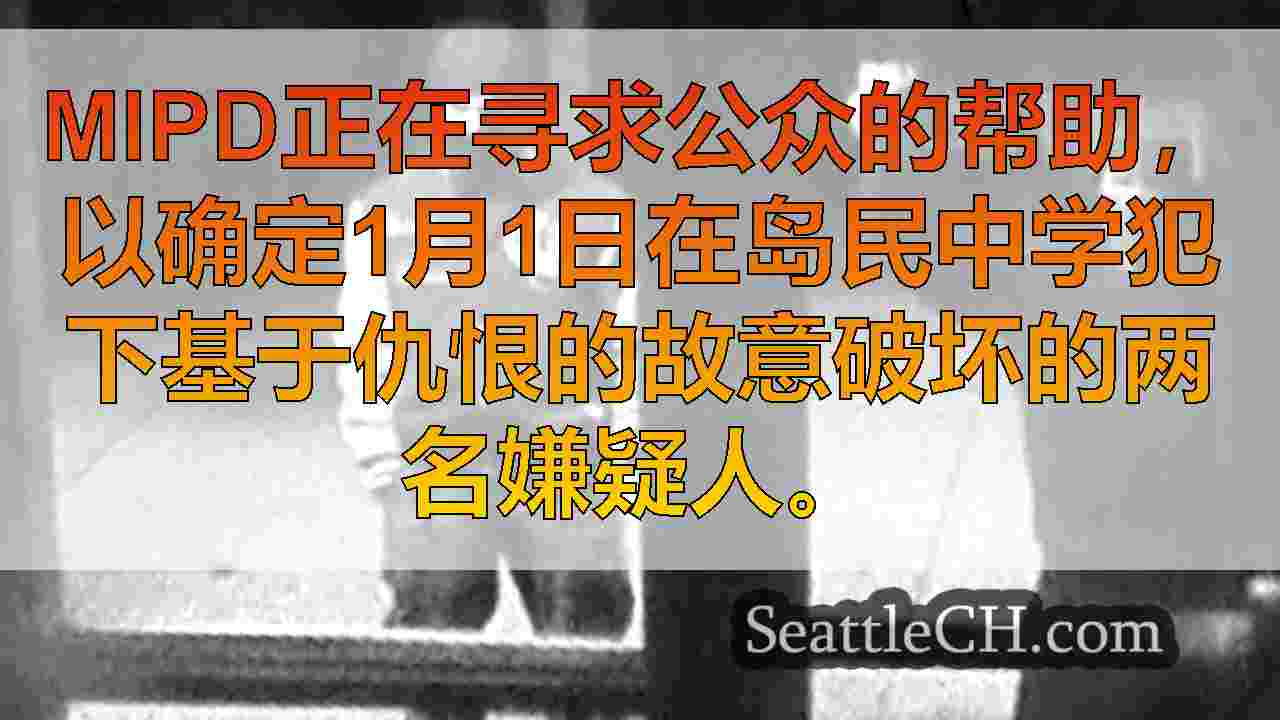 2名犯罪嫌疑人在默瑟岛（Mercer Island）仇恨犯罪