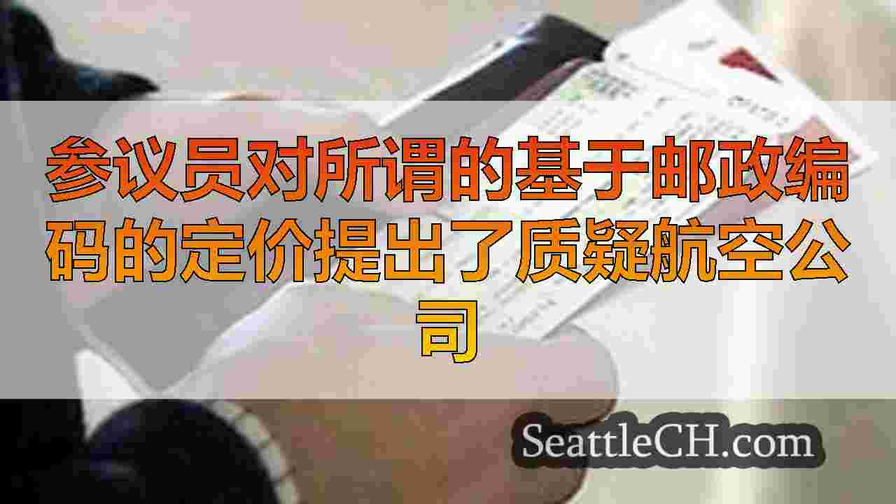 参议员对所谓的基于邮政编码的定价提出了质疑航空公司