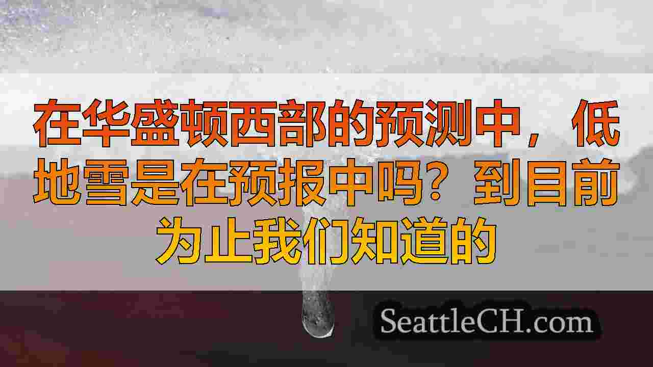 在华盛顿西部的预测中，低地雪是在预报中吗？到目前为止我们知道的