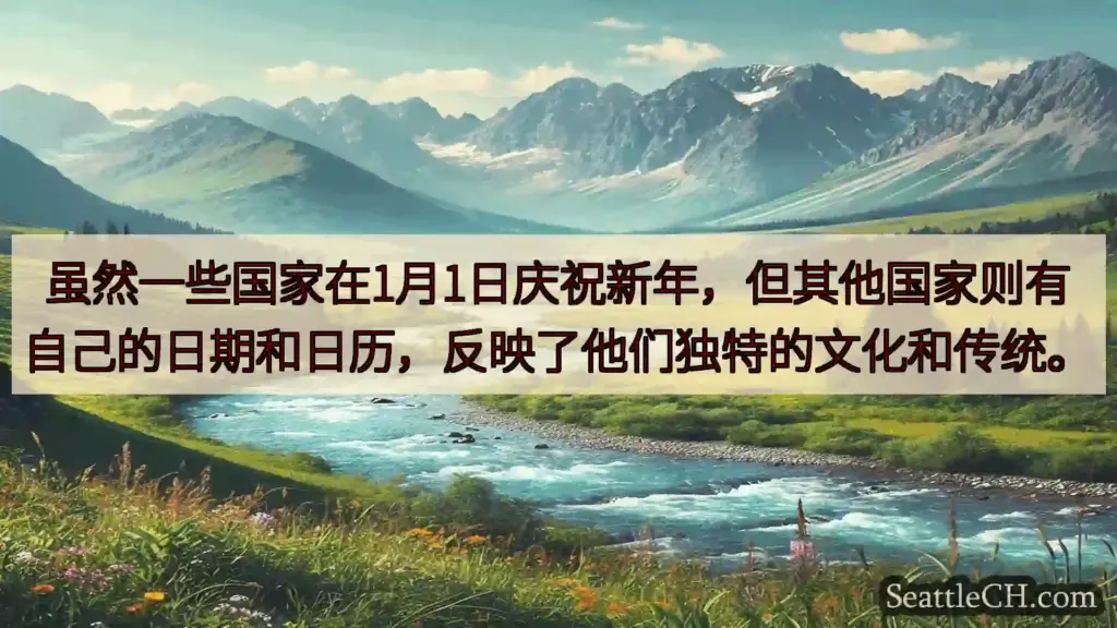 西雅图新闻 虽然一些国家在1月1日庆祝新年，但其他国家则有自己的日期和日历，反映了