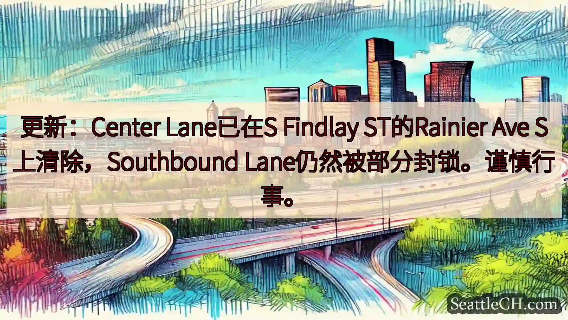 西雅图交通新闻 更新：Center Lane已在S Findlay