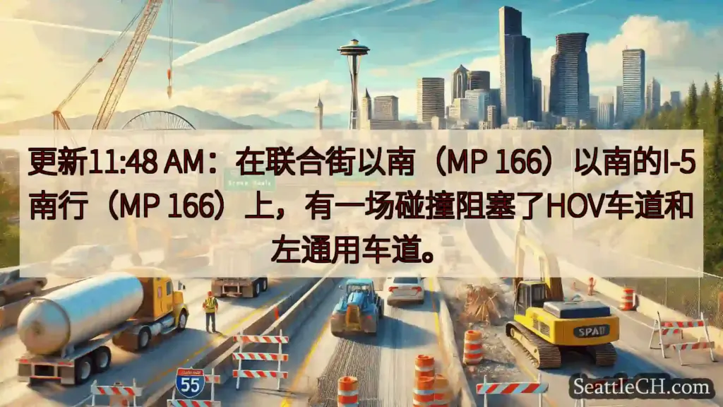 西雅图交通新闻 更新11:48 AM：在联合街以南（MP