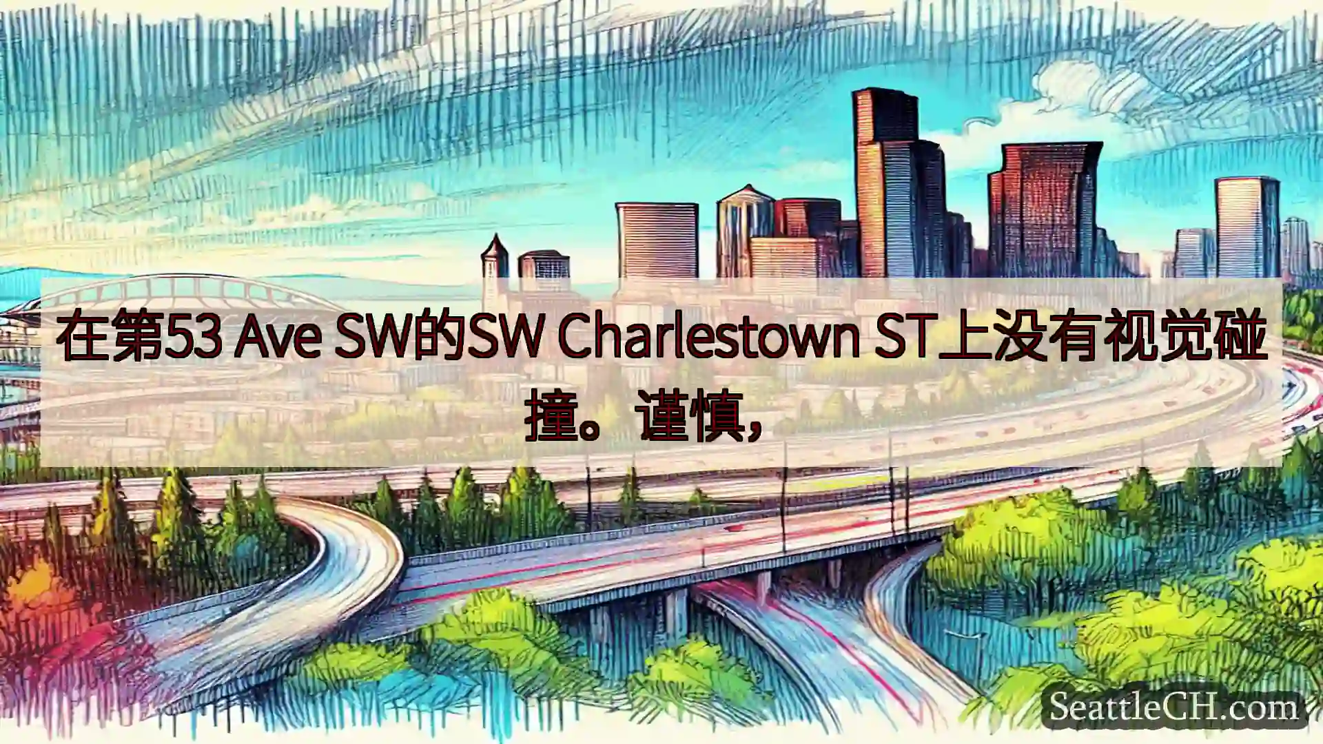 西雅图交通新闻 在第53 Ave SW的SW Charlestown