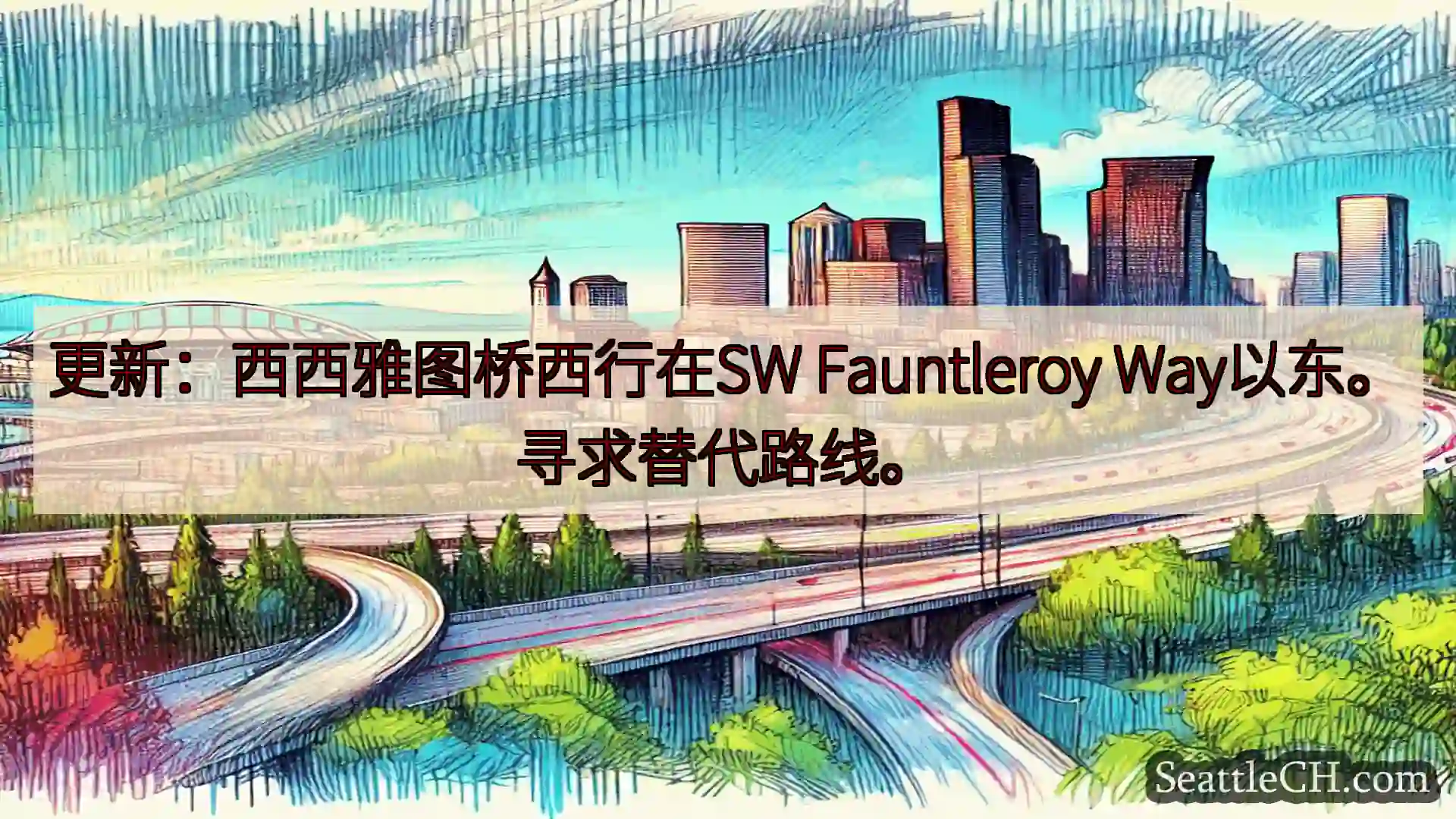 西雅图交通新闻 更新：西西雅图桥西行在SW Fauntleroy