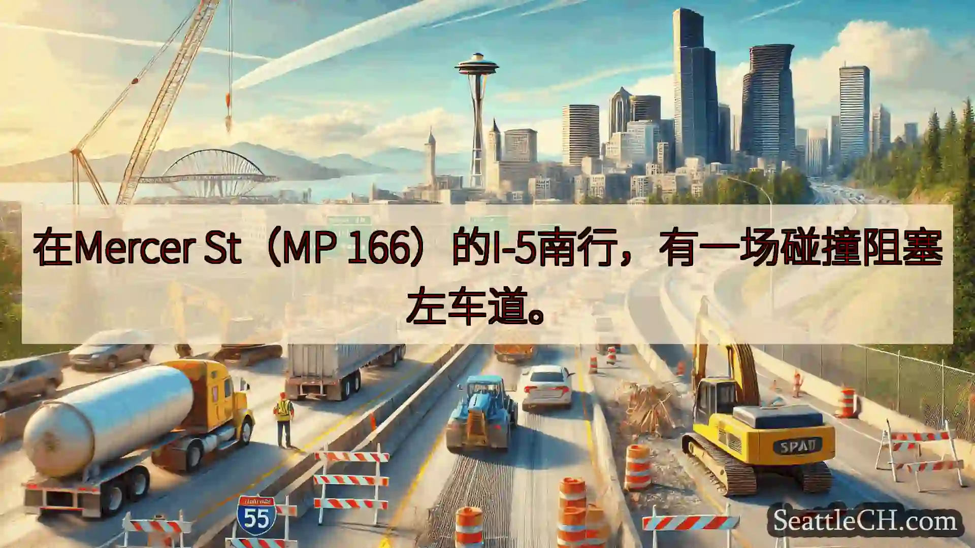 西雅图交通新闻 在Mercer St（MP