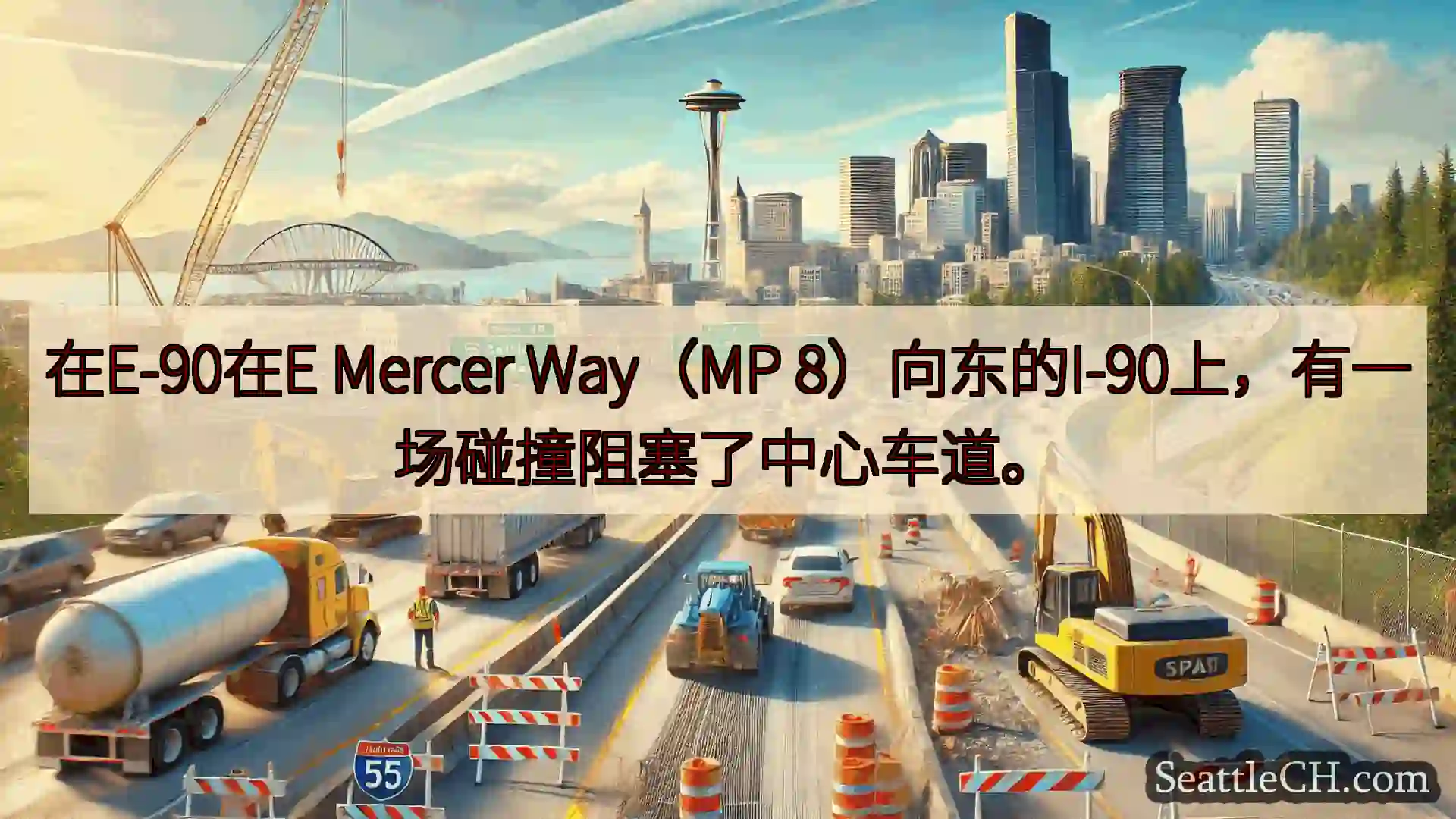 西雅图交通新闻 在E-90在E Mercer Way（MP