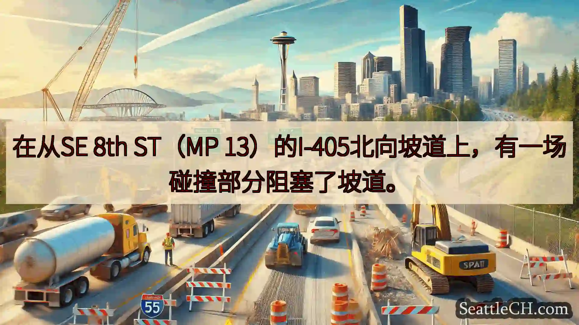 西雅图交通新闻 在从SE 8th ST（MP