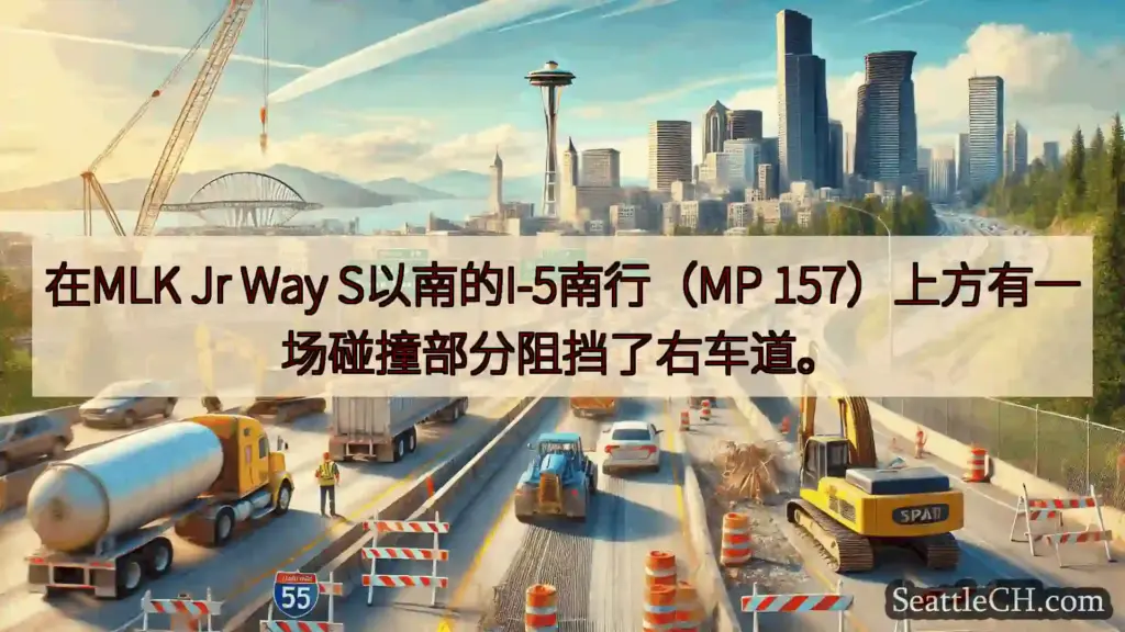 西雅图交通新闻 在MLK Jr Way S以南的I-5南行（MP