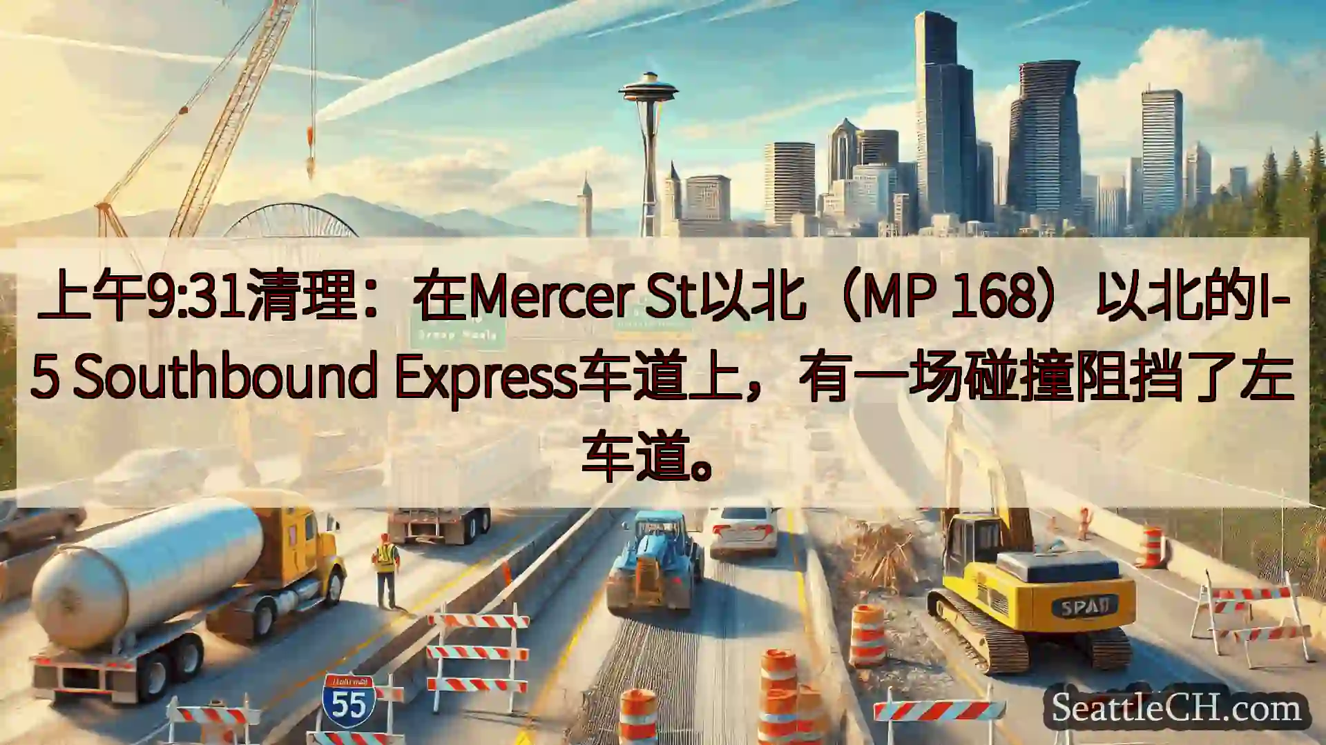 西雅图交通新闻 上午9:31清理：在Mercer St以北（MP