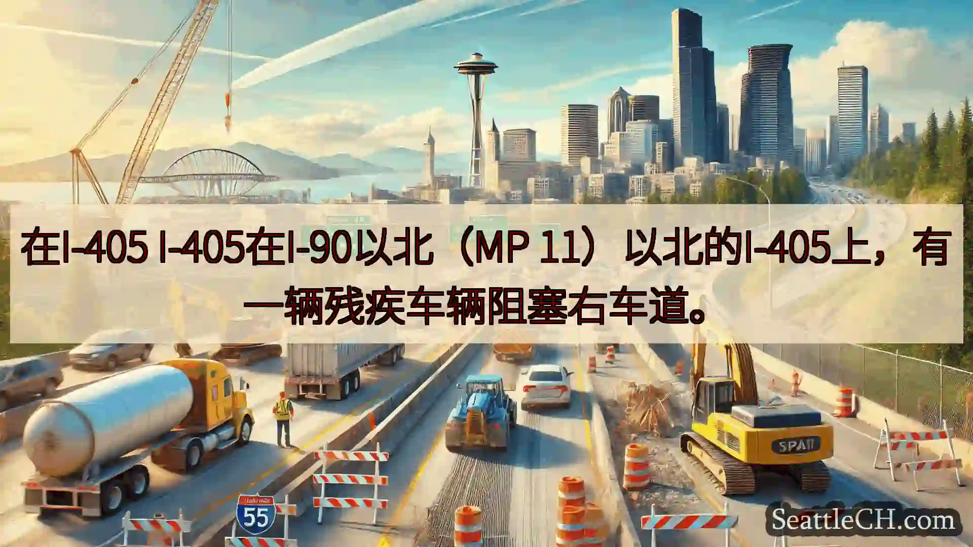西雅图交通新闻 在I-405 I-405在I-90以北（MP