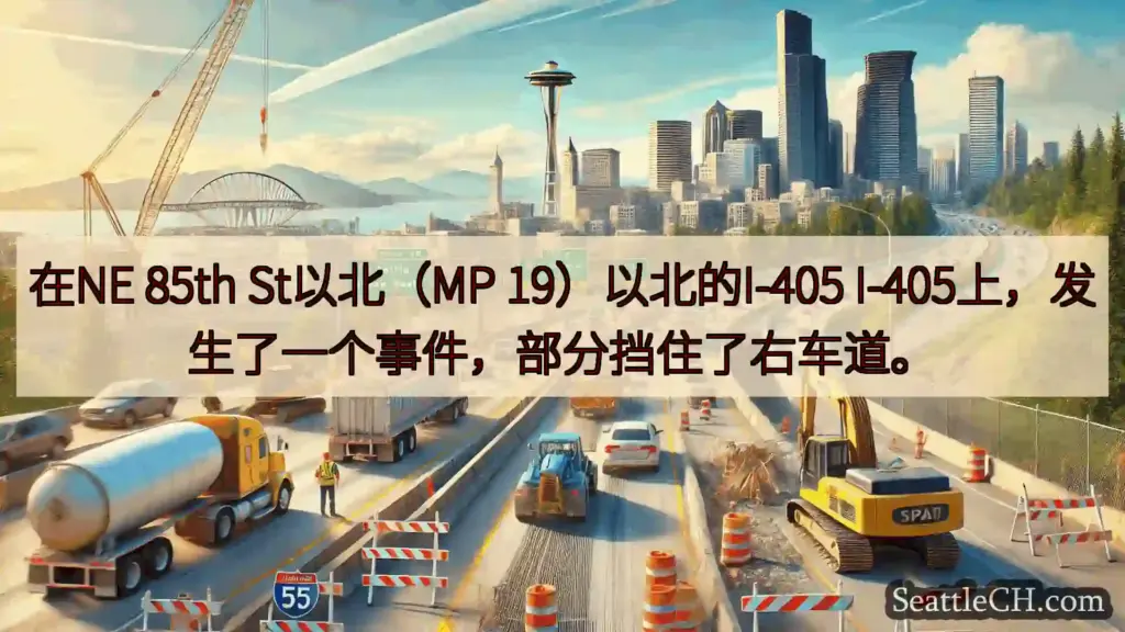 西雅图交通新闻 在NE 85th St以北（MP 19）以北的I-405