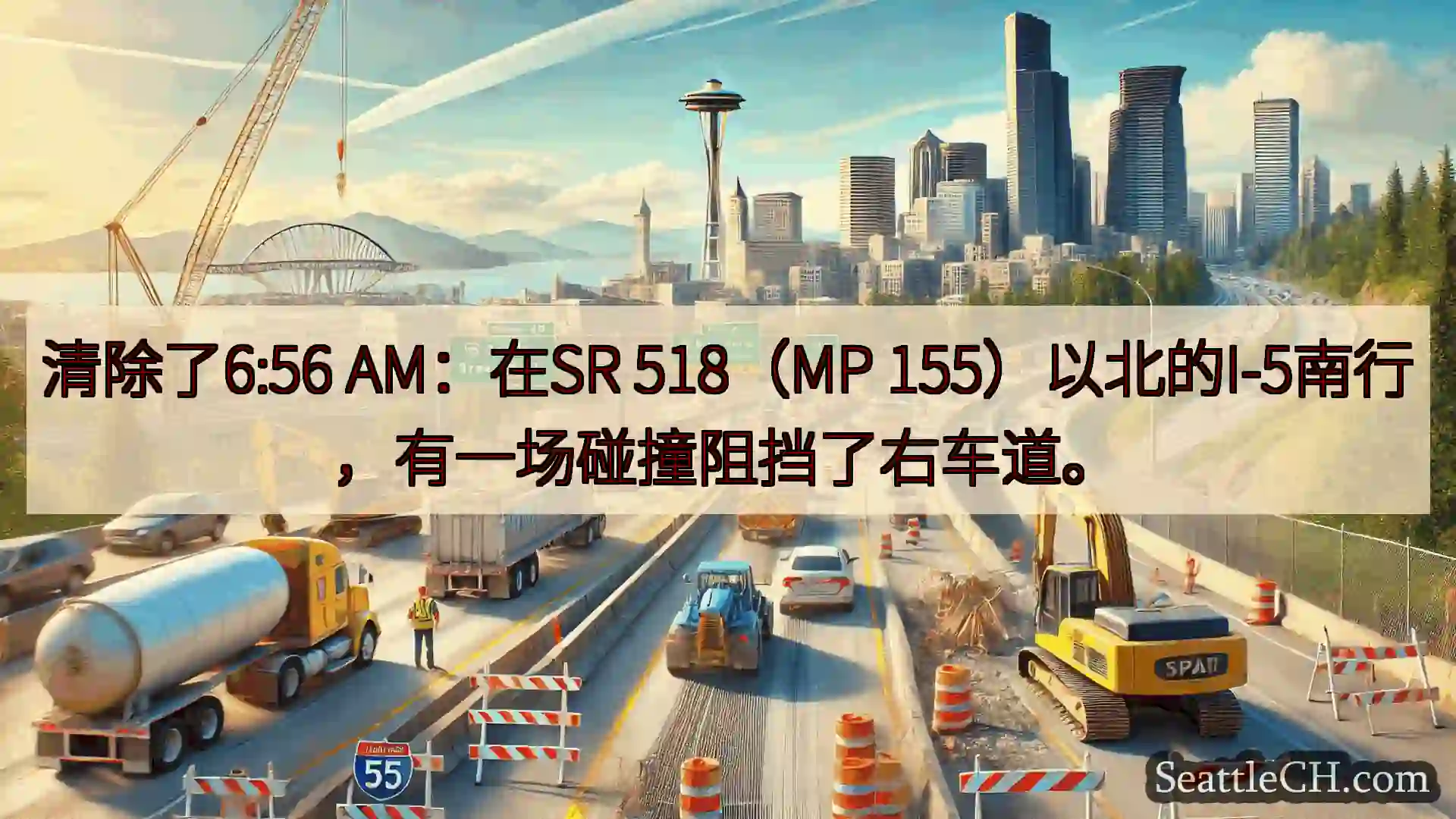 西雅图交通新闻 清除了6:56 AM：在SR 518（MP