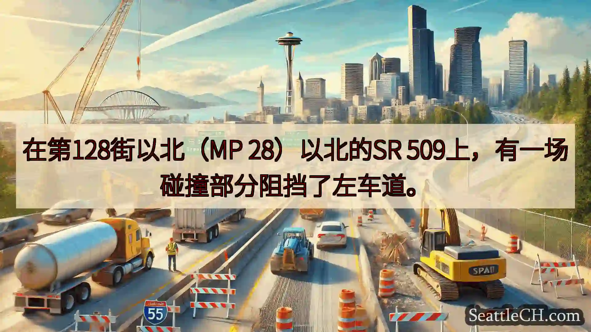 西雅图交通新闻 在第128街以北（MP 28）以北的SR