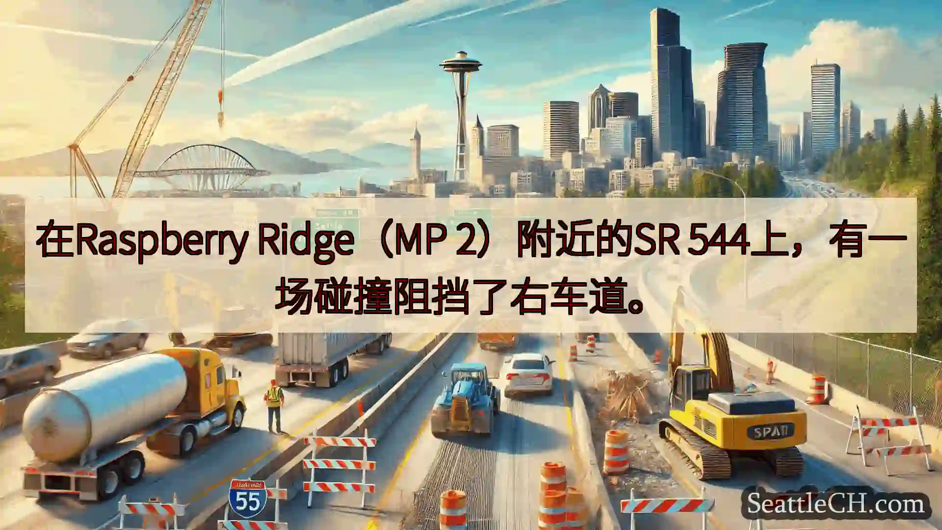 西雅图交通新闻 在Raspberry Ridge（MP 2）附近的SR