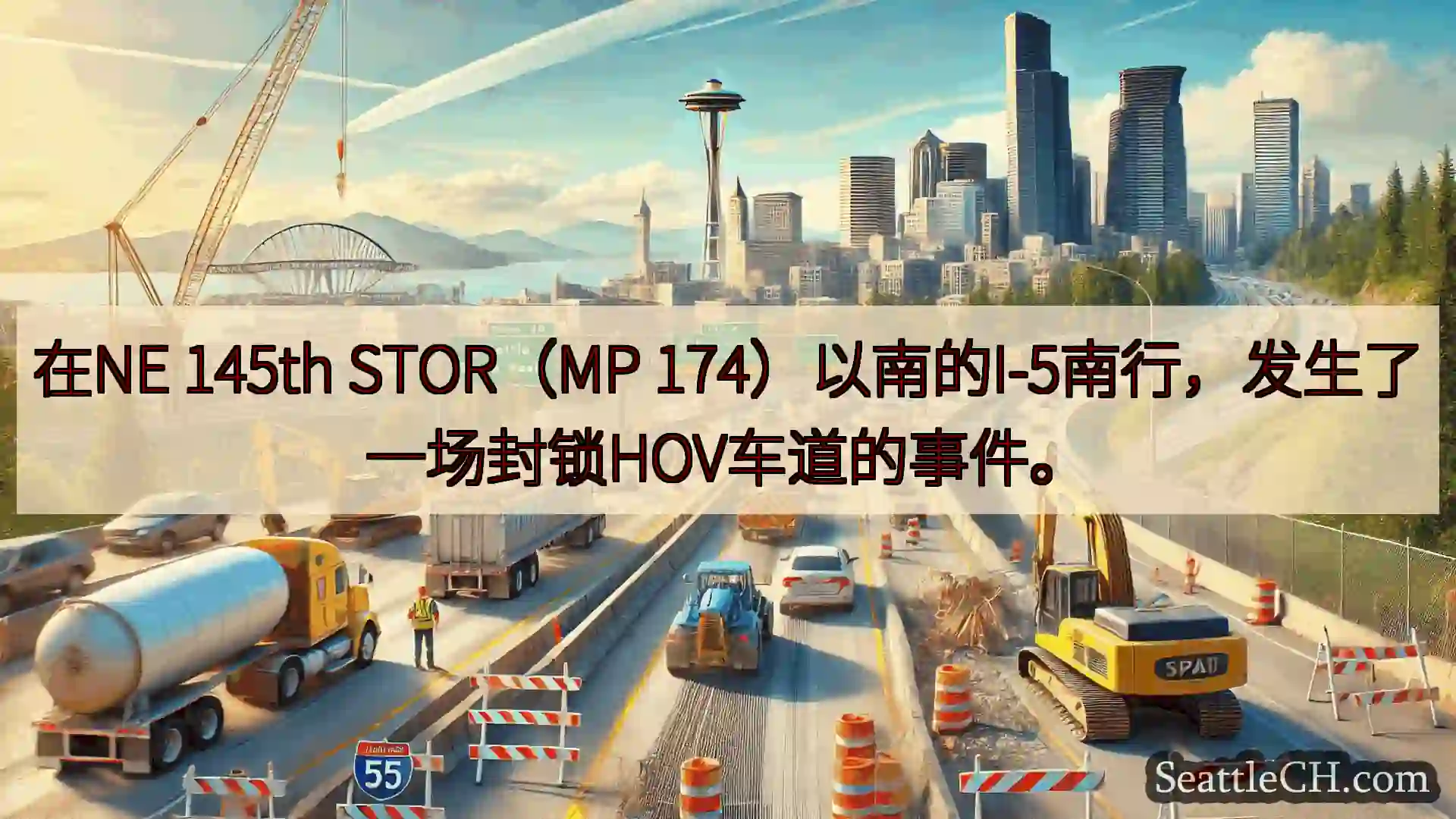 西雅图交通新闻 在NE 145th STOR（MP