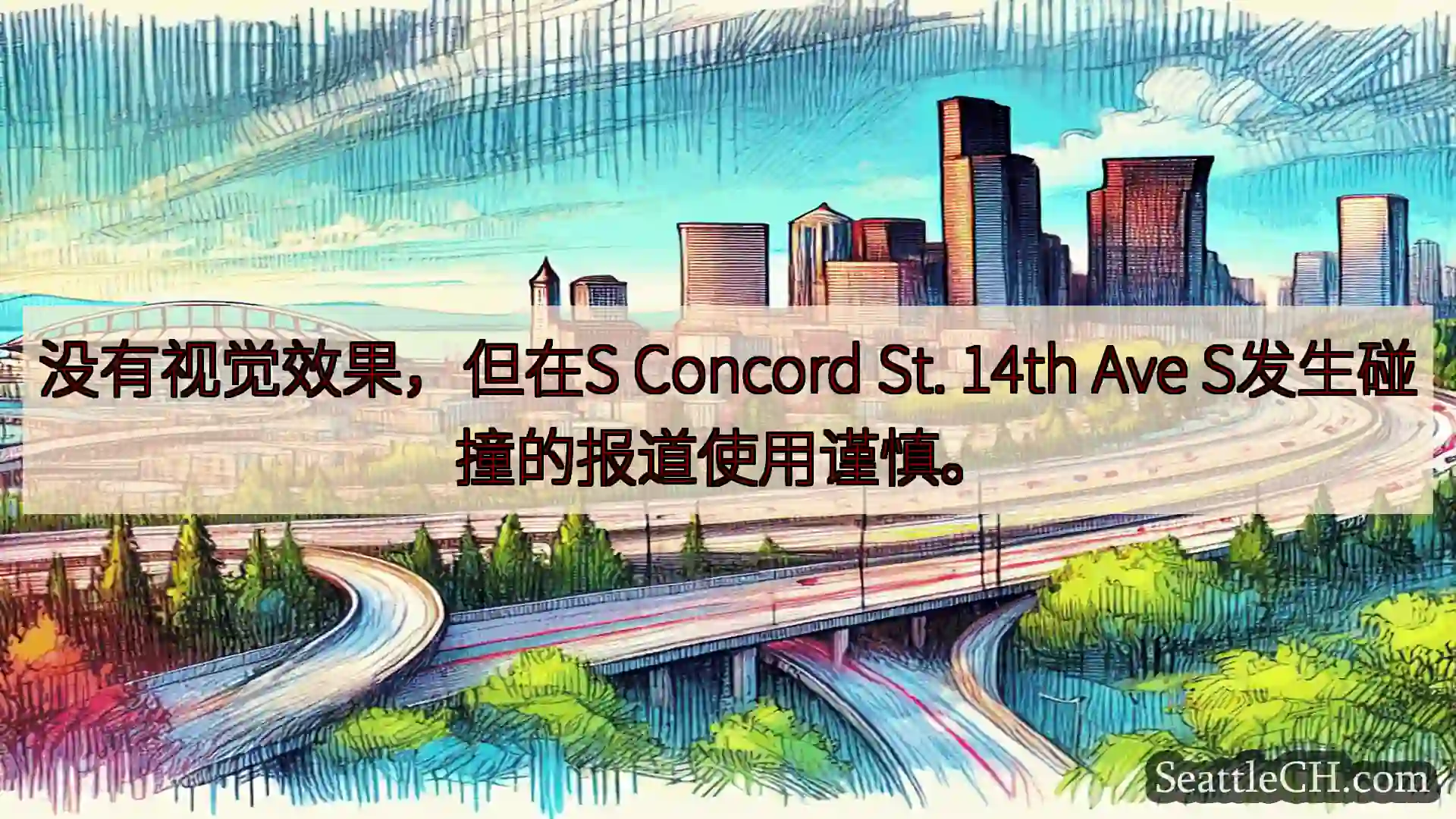 西雅图交通新闻 没有视觉效果，但在S Concord St. 14th Ave