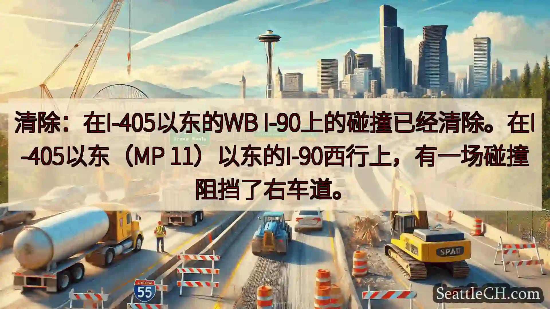 西雅图交通新闻 清除：在I-405以东的WB