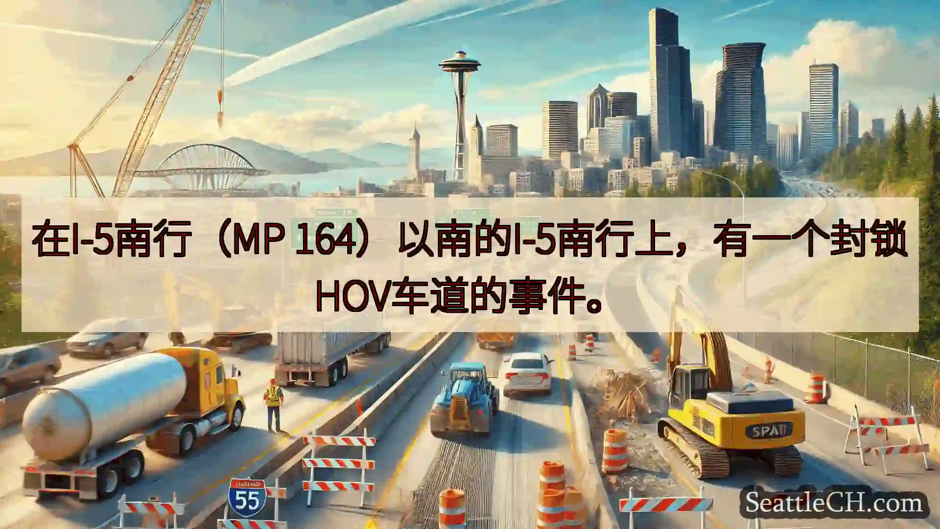 西雅图交通新闻 在I-5南行（MP