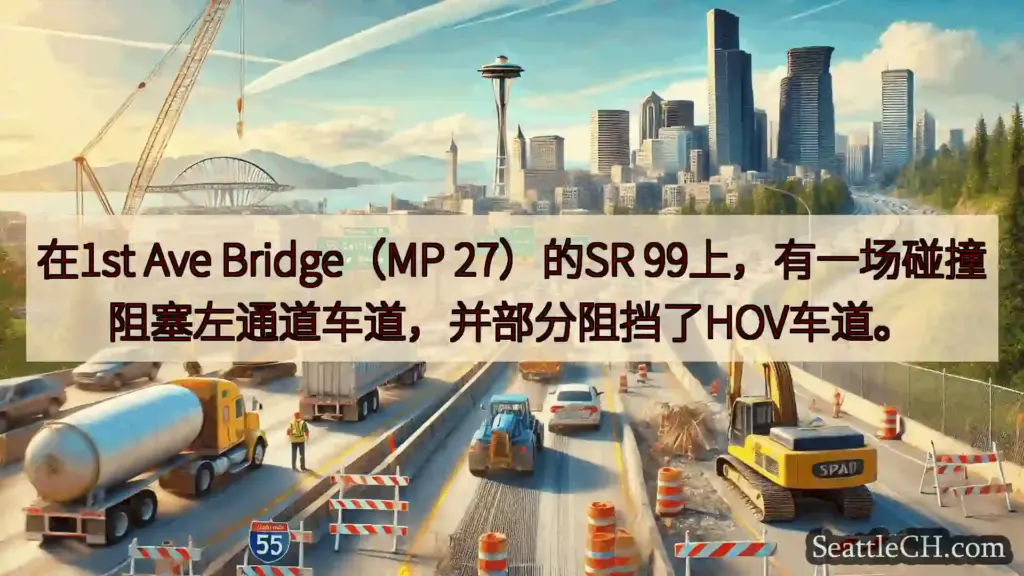 西雅图交通新闻 在1st Ave Bridge（MP 27）的SR
