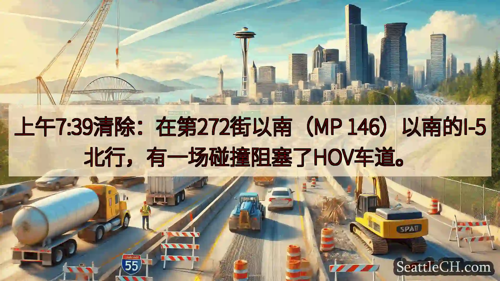 西雅图交通新闻 上午7:39清除：在第272街以南（MP