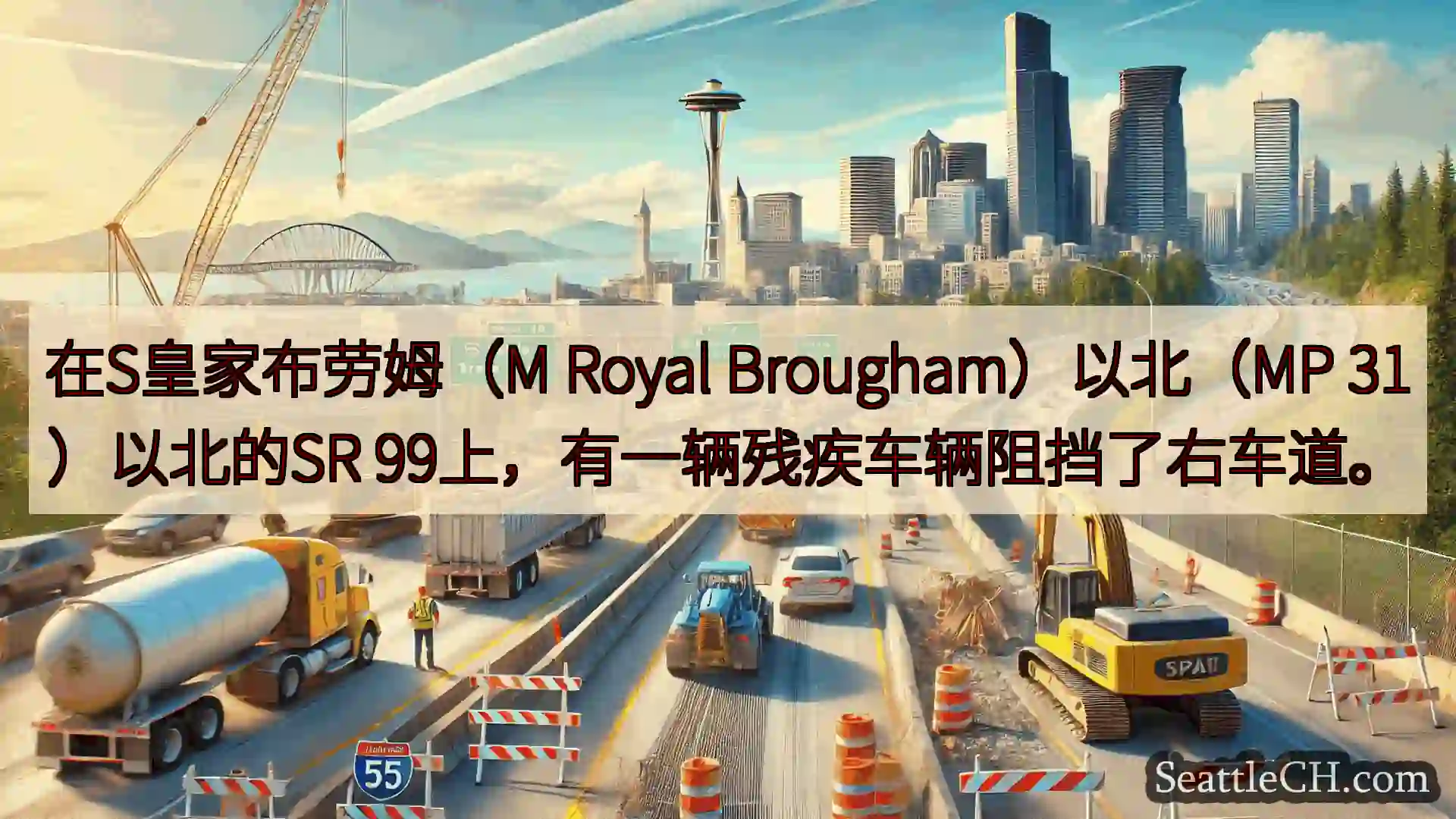 西雅图交通新闻 在S皇家布劳姆（M Royal Brougham）以北（MP