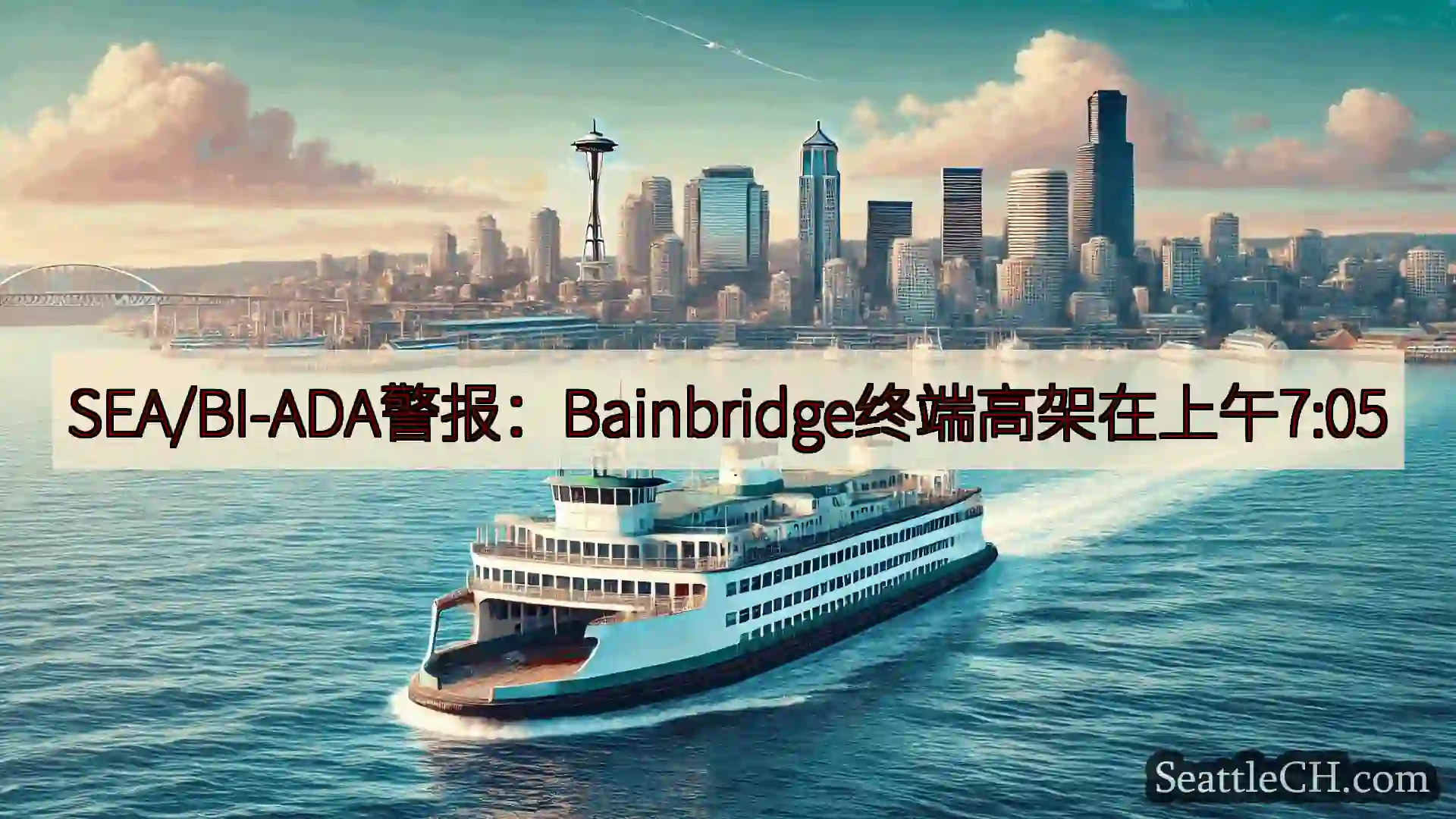 西雅图渡轮新闻 SEA/BI-ADA警报：Bainbridge终端高架在上午7:05