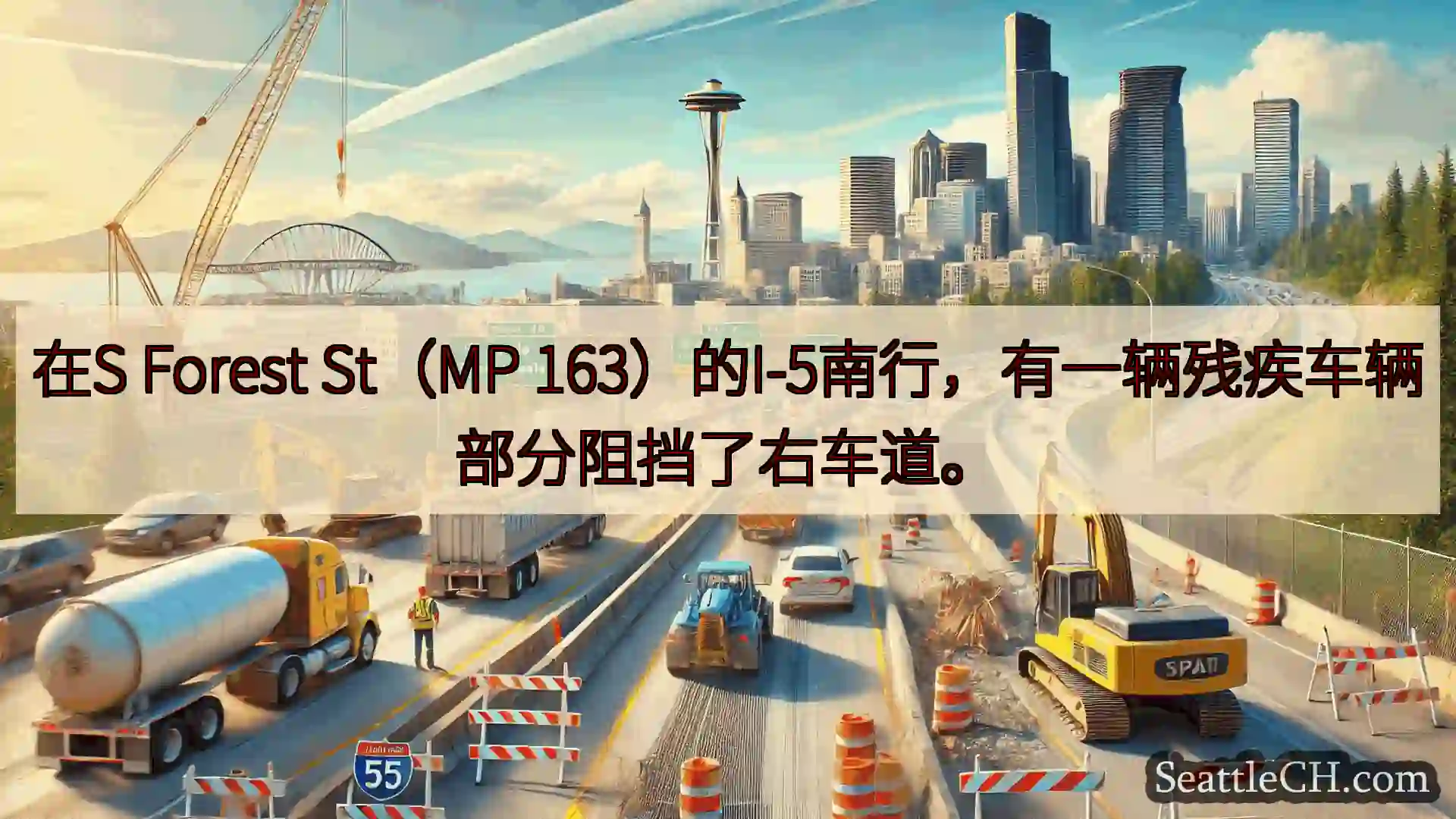 西雅图交通新闻 在S Forest St（MP
