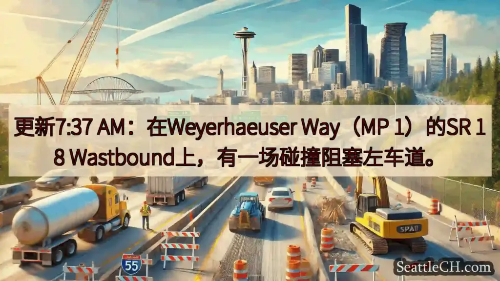西雅图交通新闻 更新7:37 AM：在Weyerhaeuser Way（MP