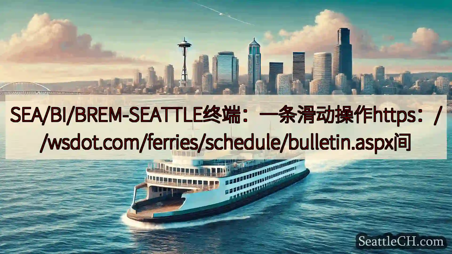 西雅图渡轮新闻 SEA/BI/BREM-SEATTLE终端：一条滑动操作https：/