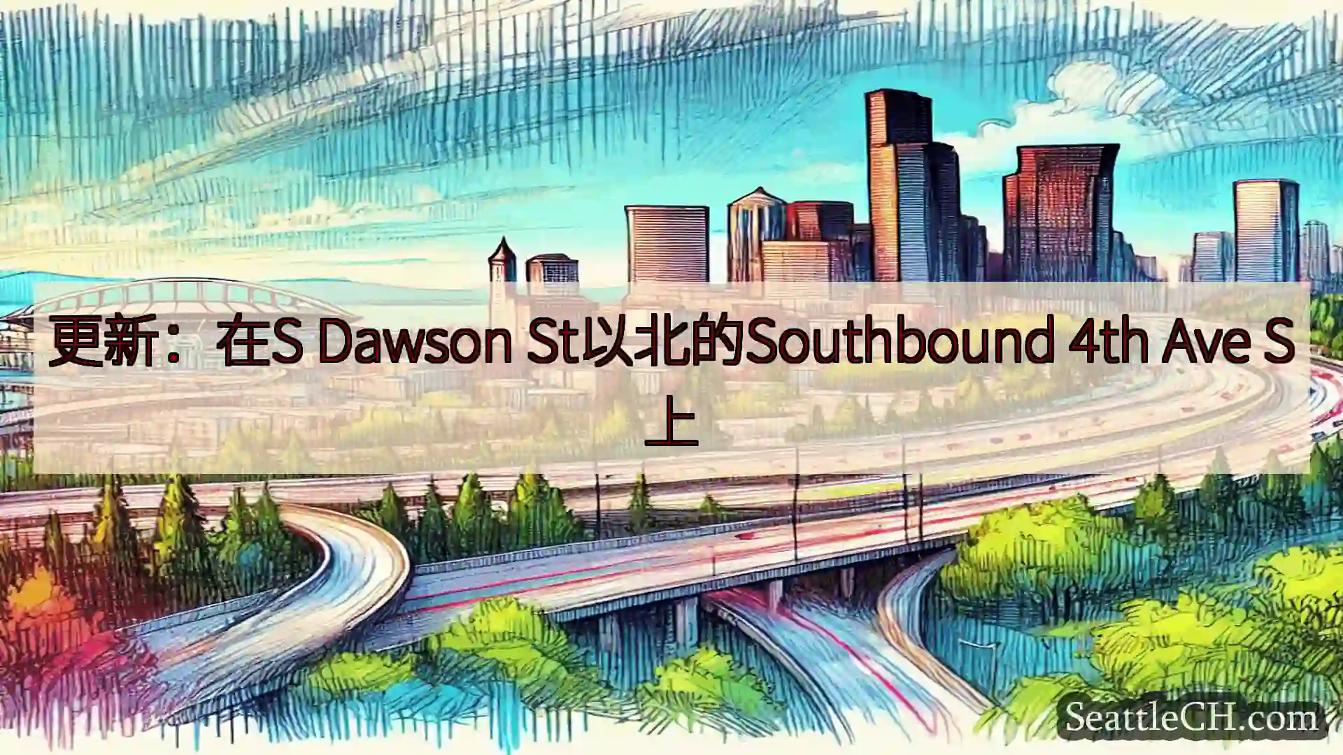西雅图交通新闻 更新：在S Dawson St以北的Southbound 4th