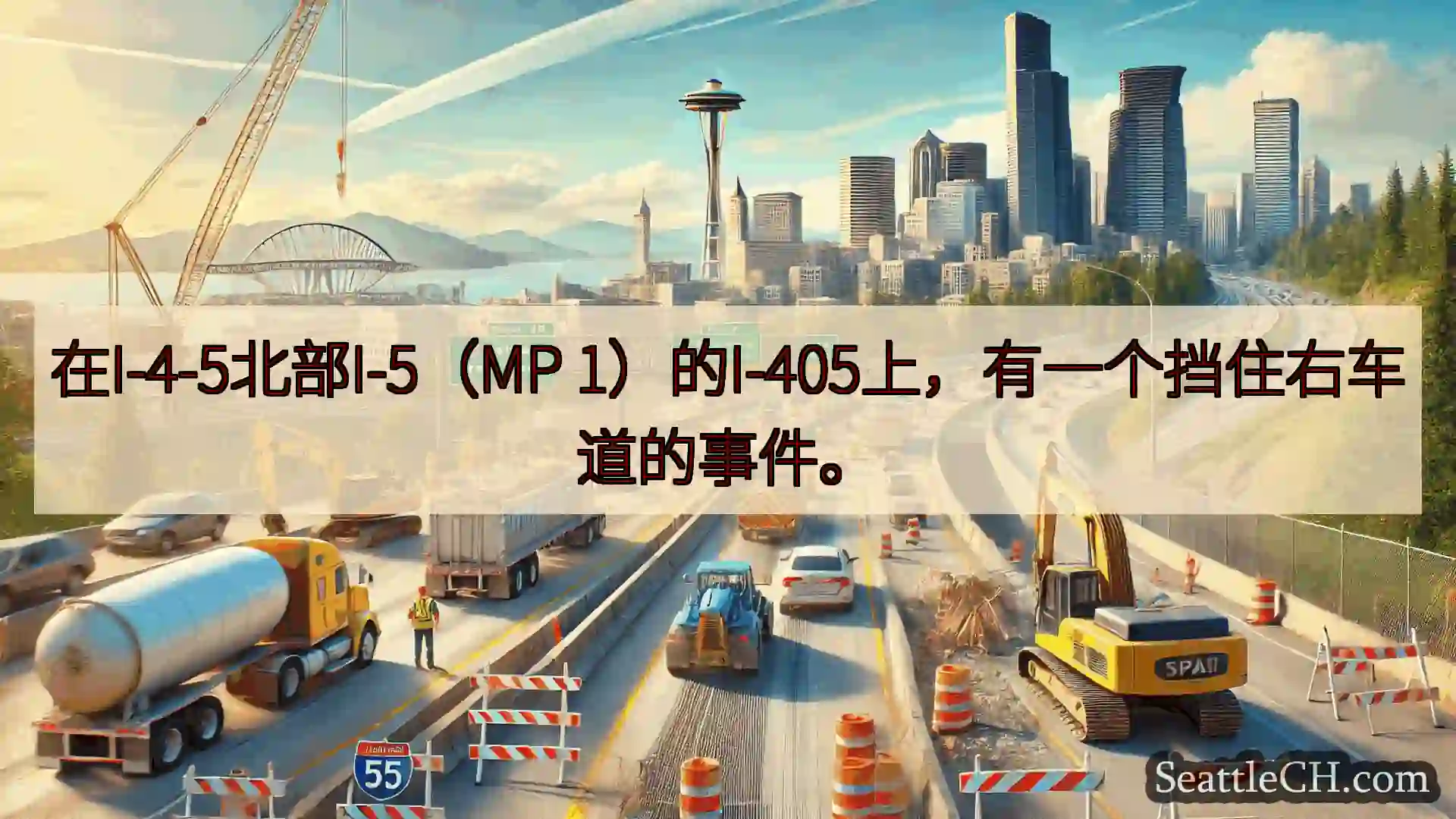 西雅图交通新闻 在I-4-5北部I-5（MP