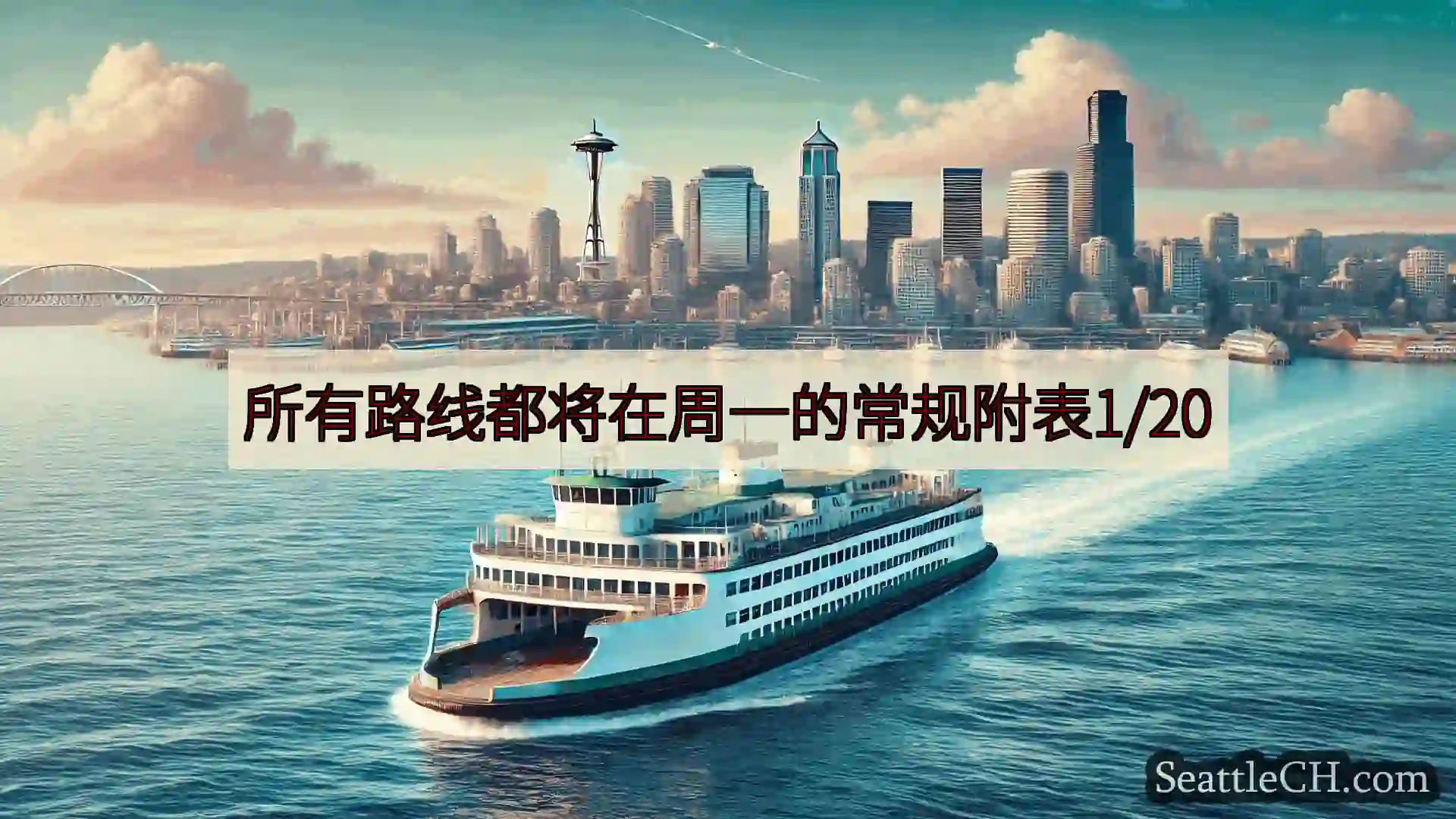 西雅图渡轮新闻 所有路线都将在周一的常规附表1/20