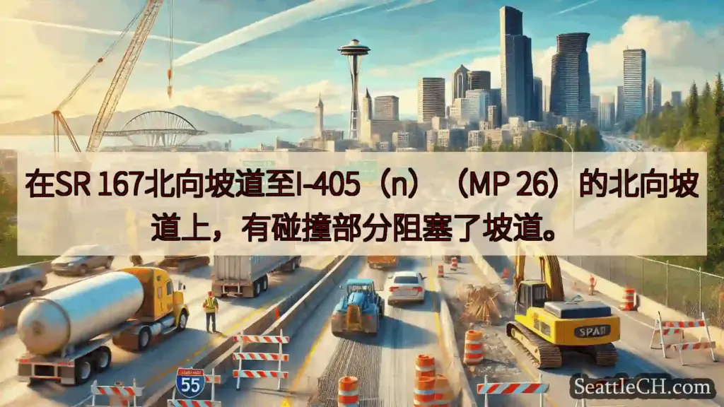 西雅图交通新闻 在SR 167北向坡道至I-405（n）（MP