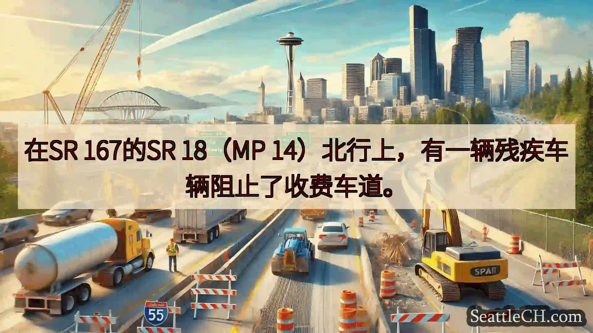 西雅图交通新闻 在SR 167的SR 18（MP