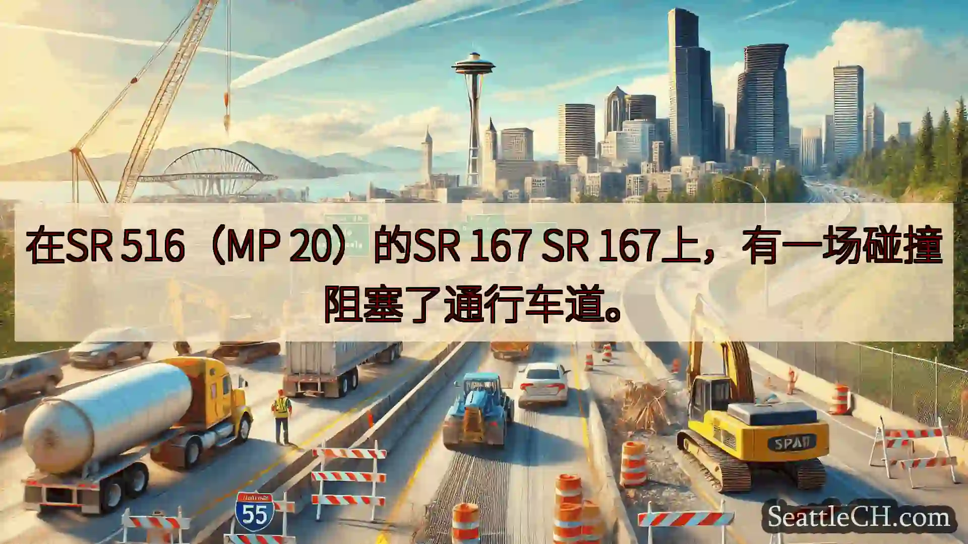 西雅图交通新闻 在SR 516（MP 20）的SR 167 SR