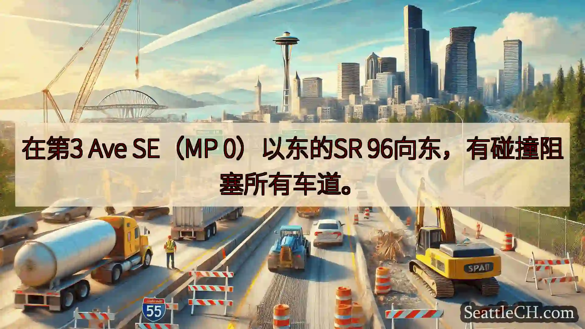 西雅图交通新闻 在第3 Ave SE（MP 0）以东的SR