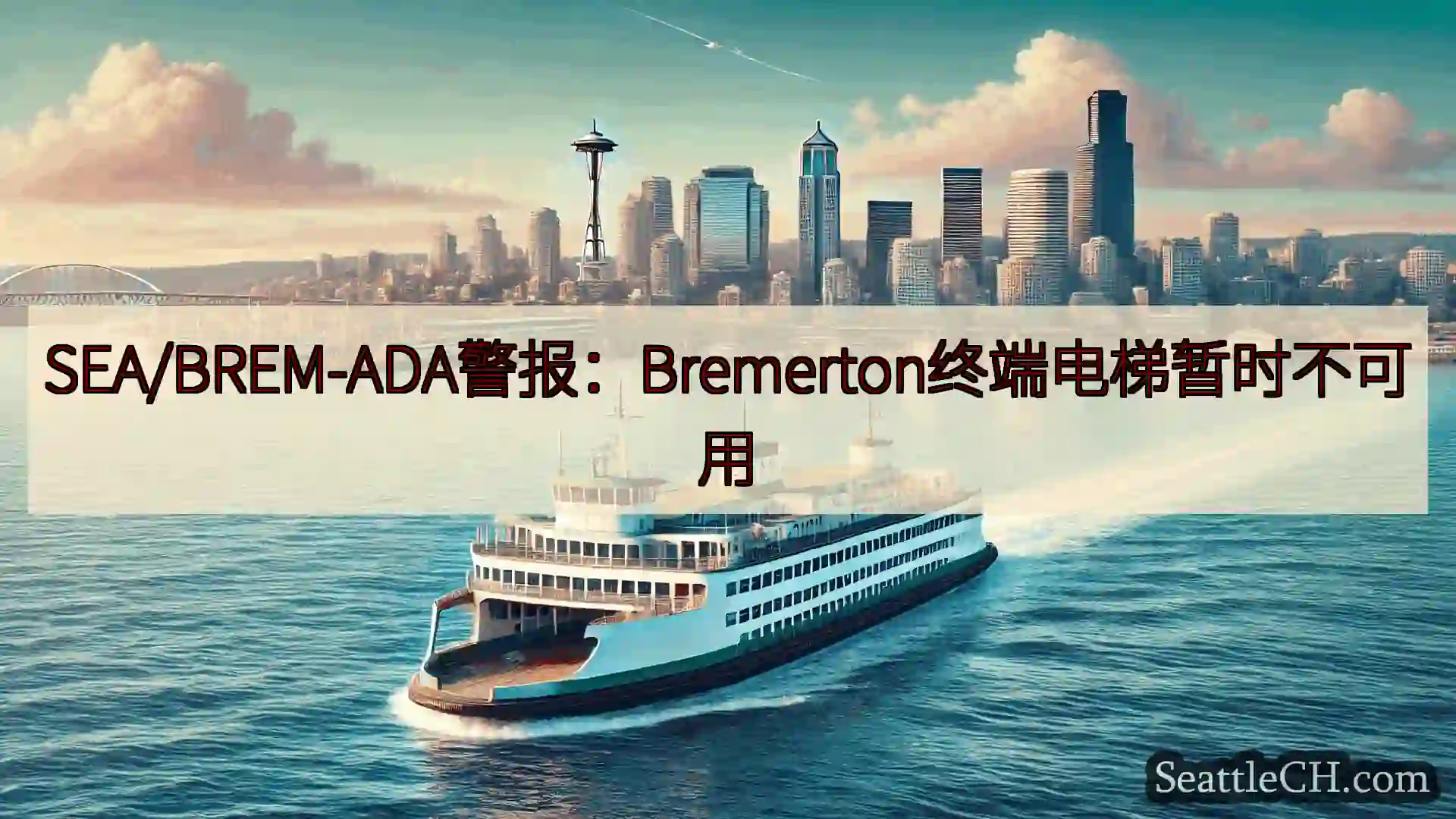 西雅图渡轮新闻 SEA/BREM-ADA警报：Bremerton终端电梯暂时不可用ht