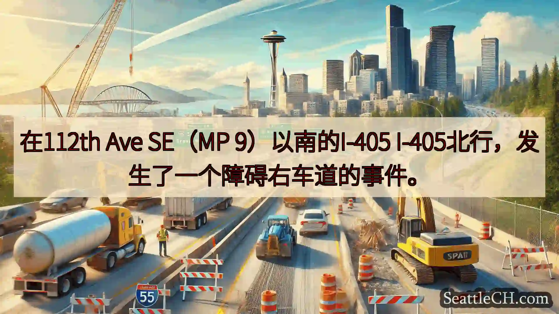 西雅图交通新闻 在112th Ave SE（MP 9）以南的I-405
