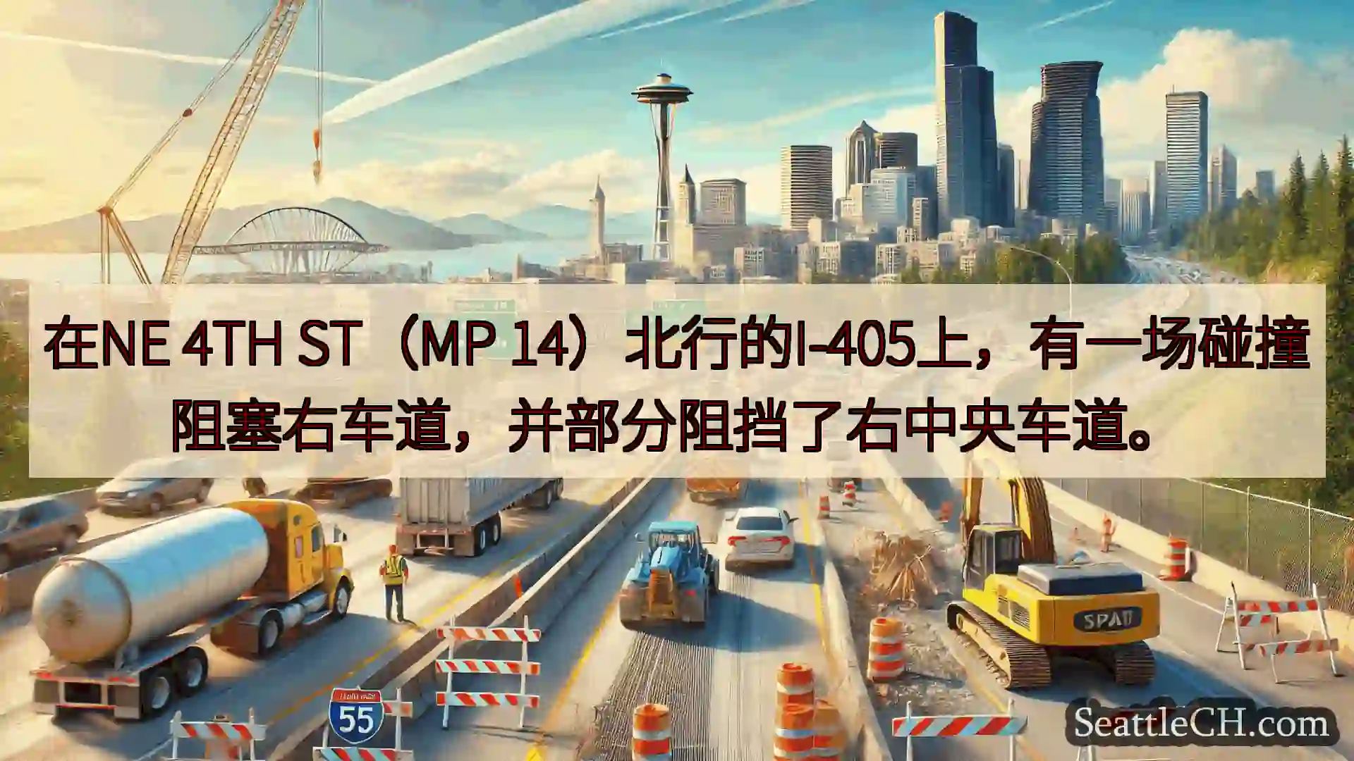 西雅图交通新闻 在NE 4TH ST（MP
