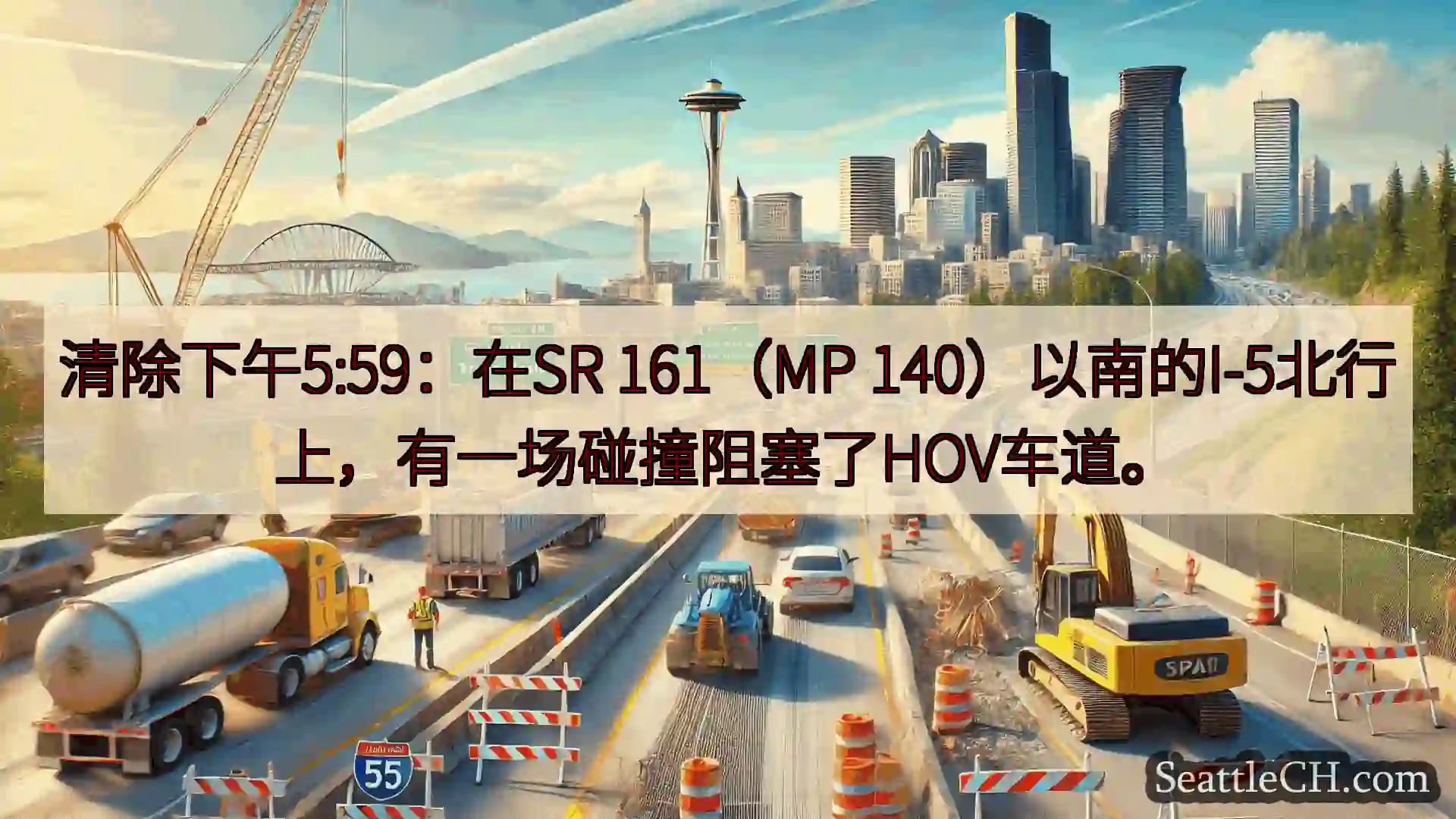 西雅图交通新闻 清除下午5:59：在SR 161（MP