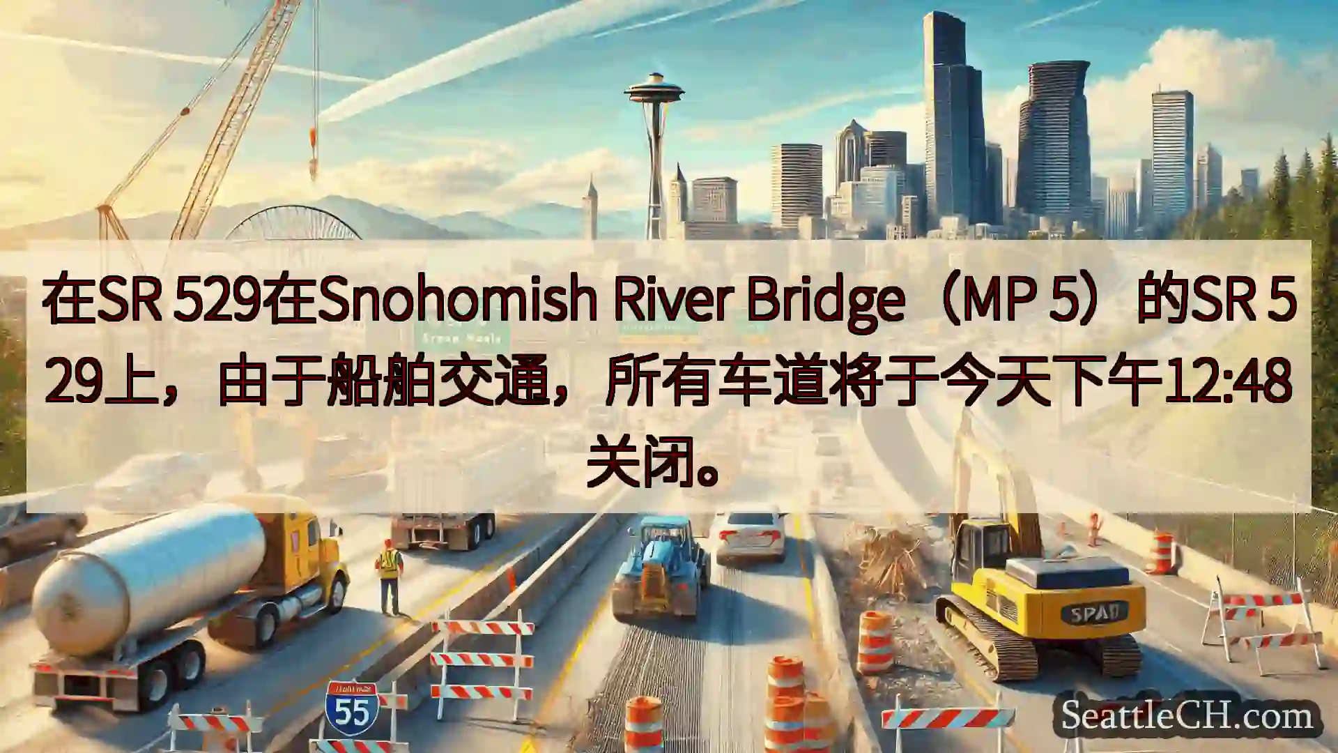 西雅图交通新闻 在SR 529在Snohomish River Bridge（MP