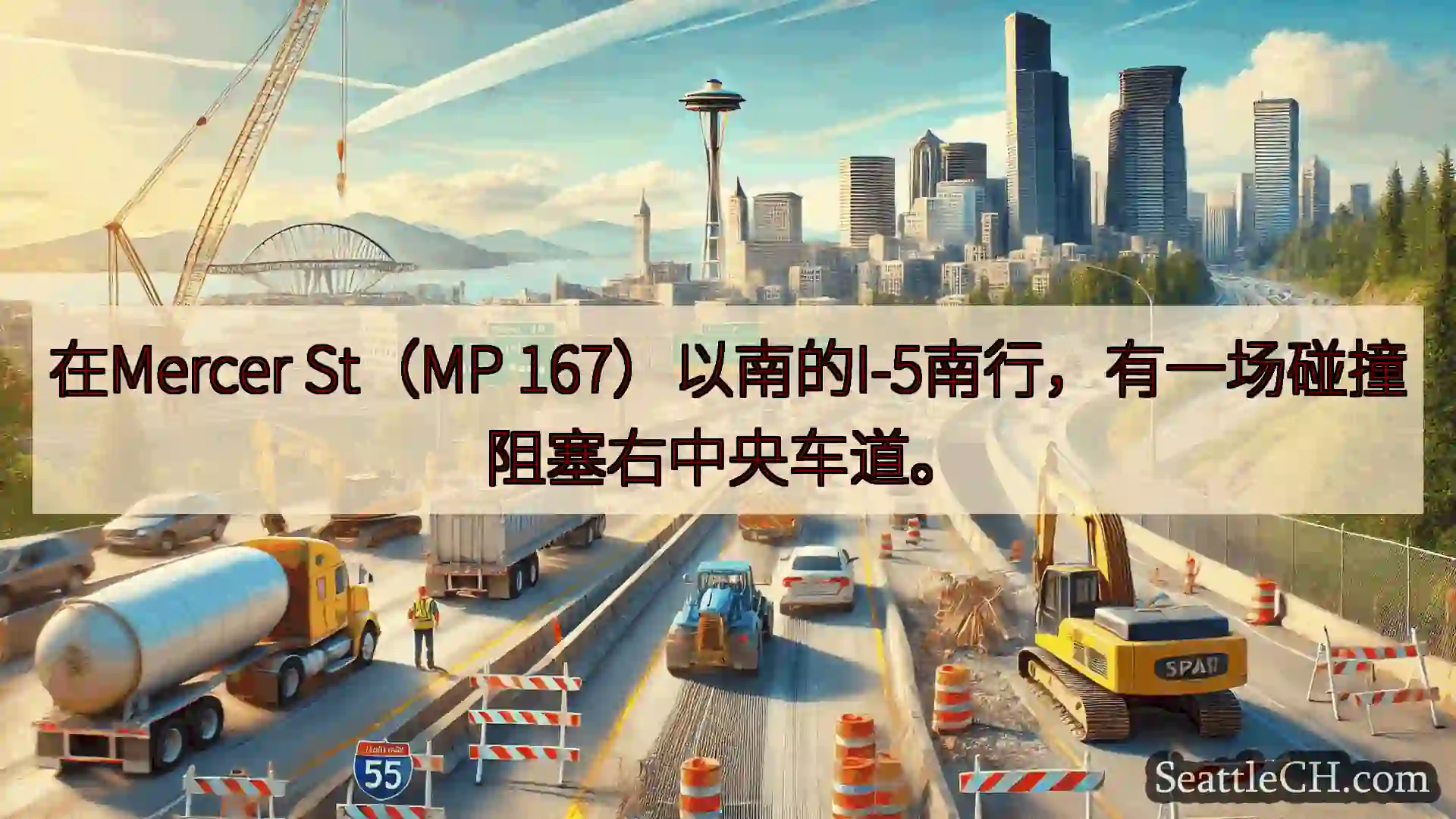 西雅图交通新闻 在Mercer St（MP