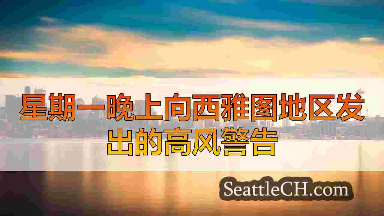 星期一晚上向西雅图地区发出的高风警告