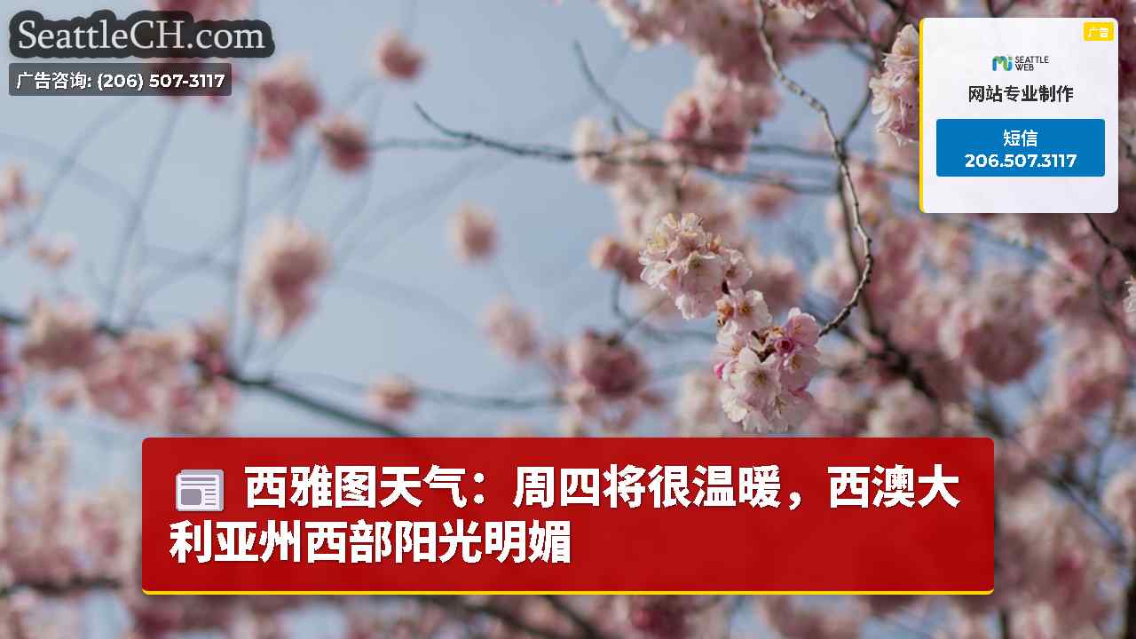 西雅图天气：周四将很温暖，西澳大利亚州西部阳光明媚