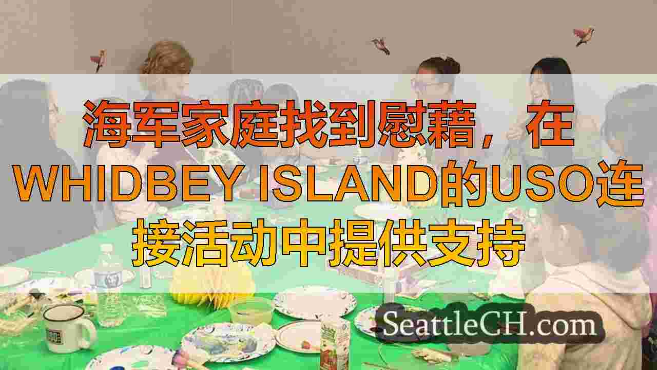 海军家庭找到慰藉，在Whidbey Island的USO连接活动中提供支持