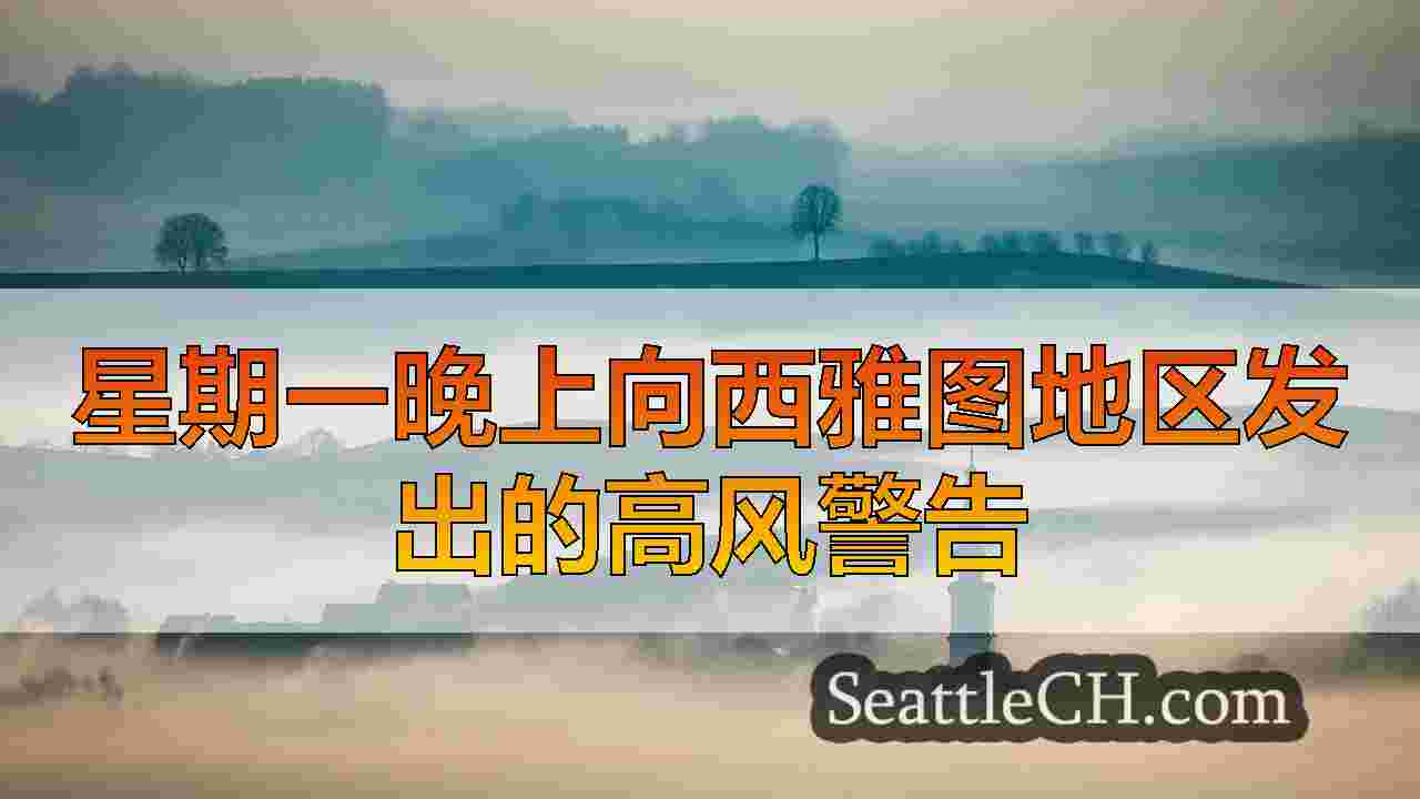星期一晚上向西雅图地区发出的高风警告
