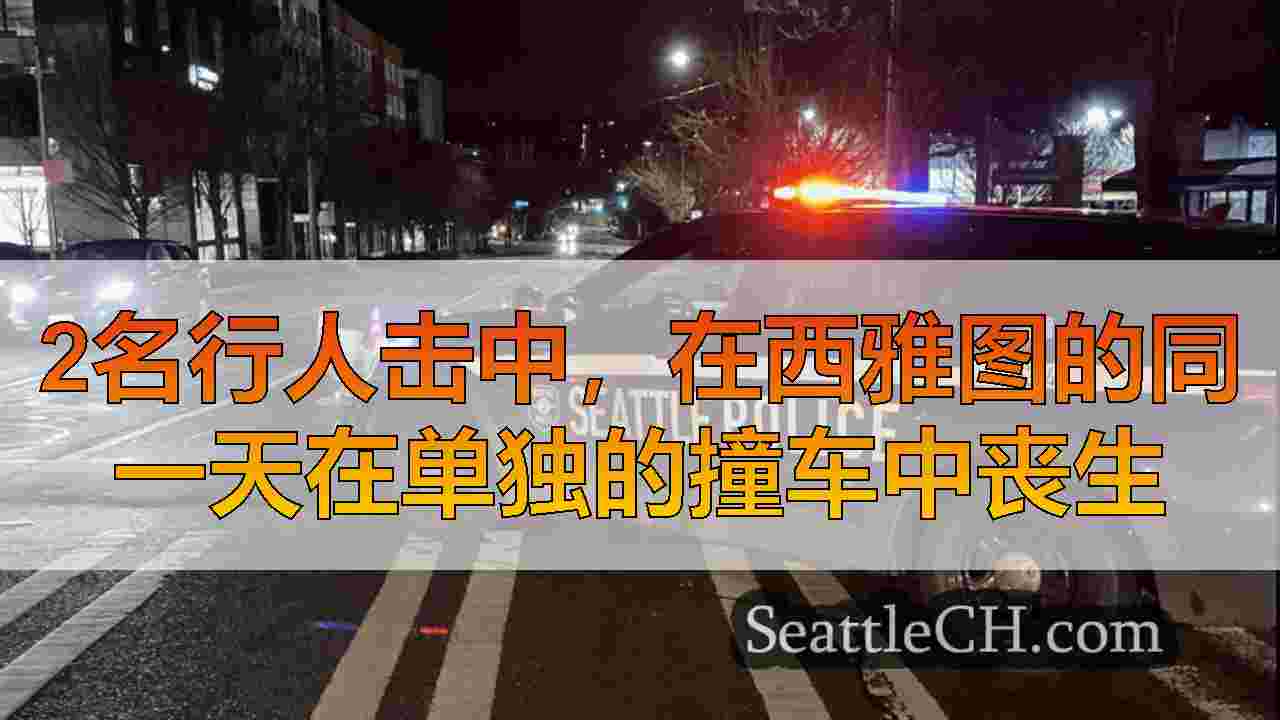 2名行人击中，在西雅图的同一天在单独的撞车中丧生