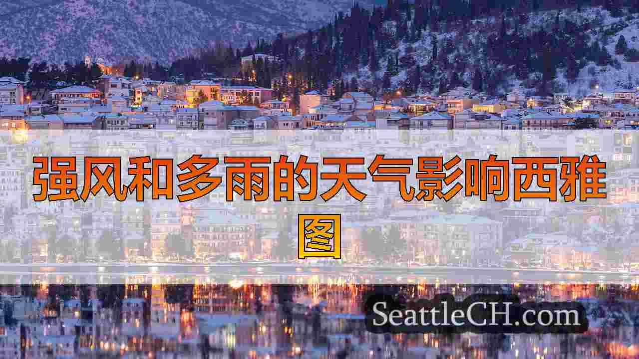 强风和多雨的天气影响西雅图