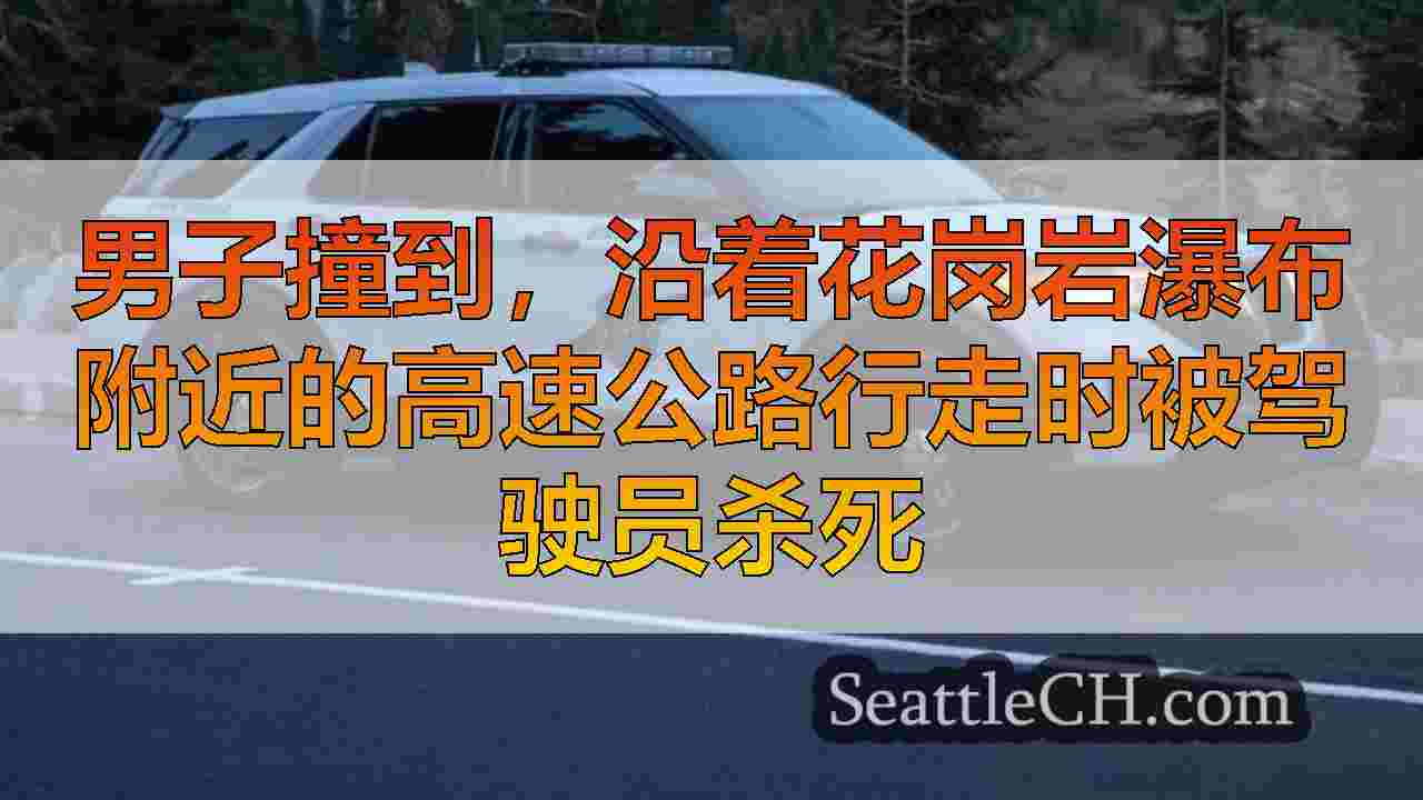 男子撞到，沿着花岗岩瀑布附近的高速公路行走时被驾驶员杀死