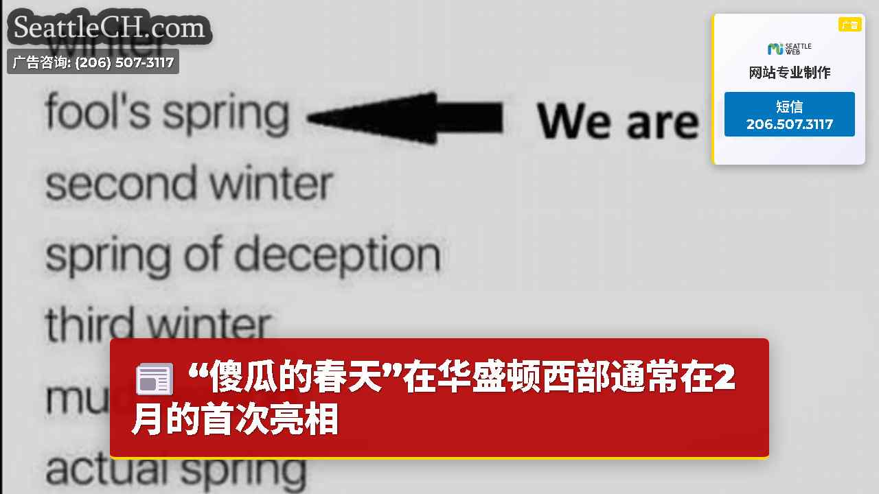 “傻瓜的春天”在华盛顿西部通常在2月的首次亮相